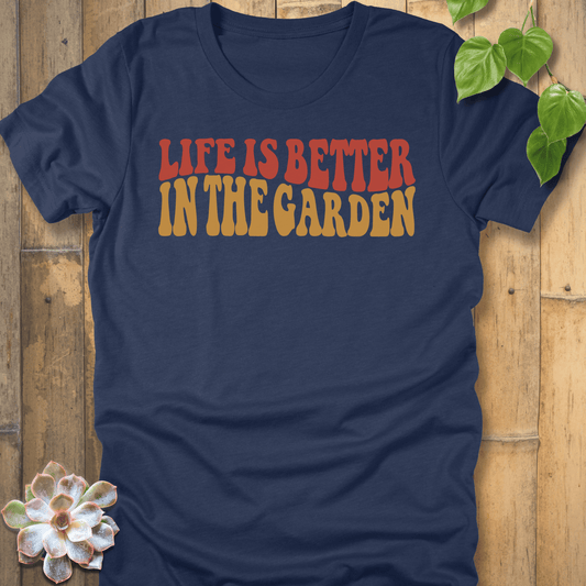 Heather Navy / S Life Is Better T-Shirt T-Shirt