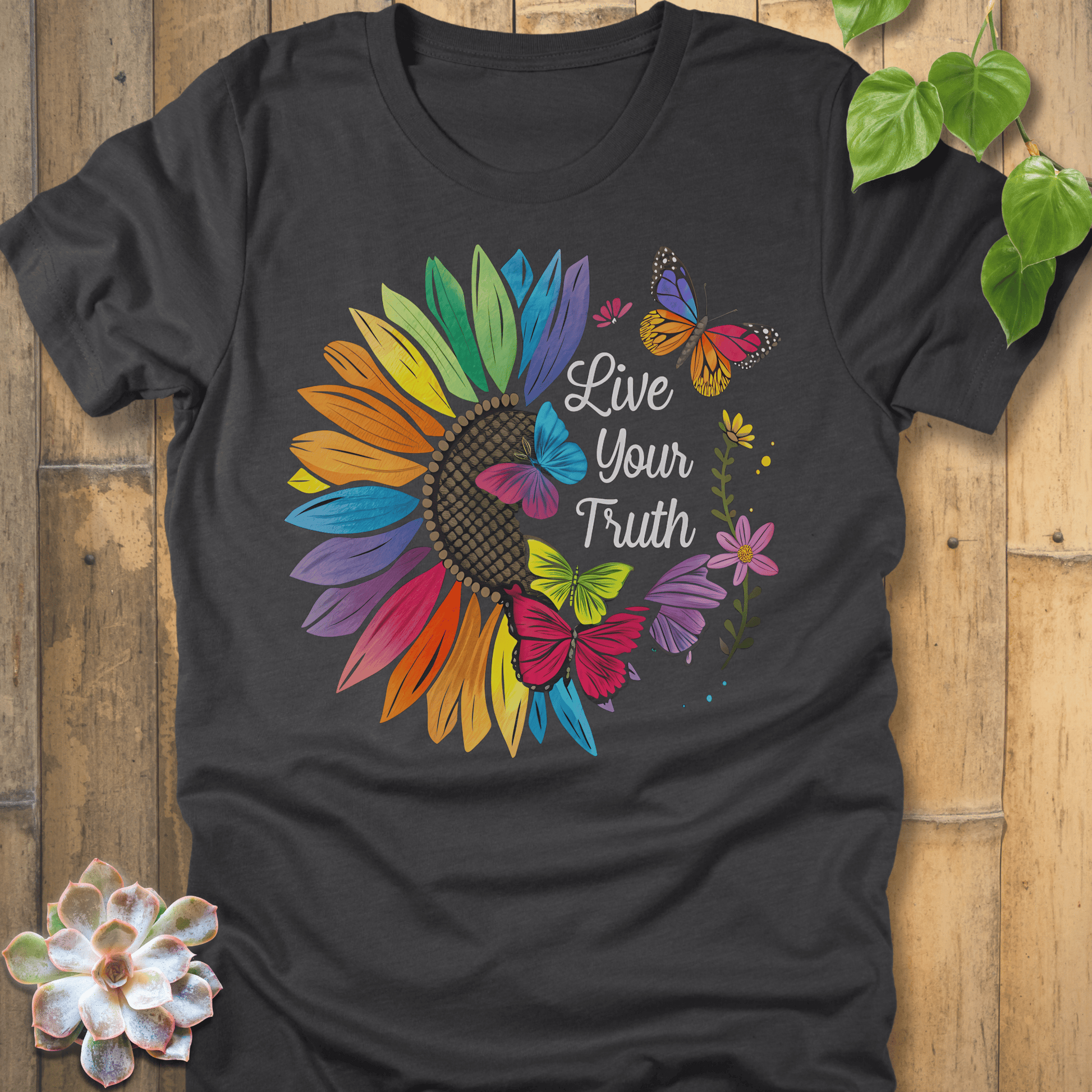 Dark Grey Heather / S Live Your Truth T-Shirt T-Shirt