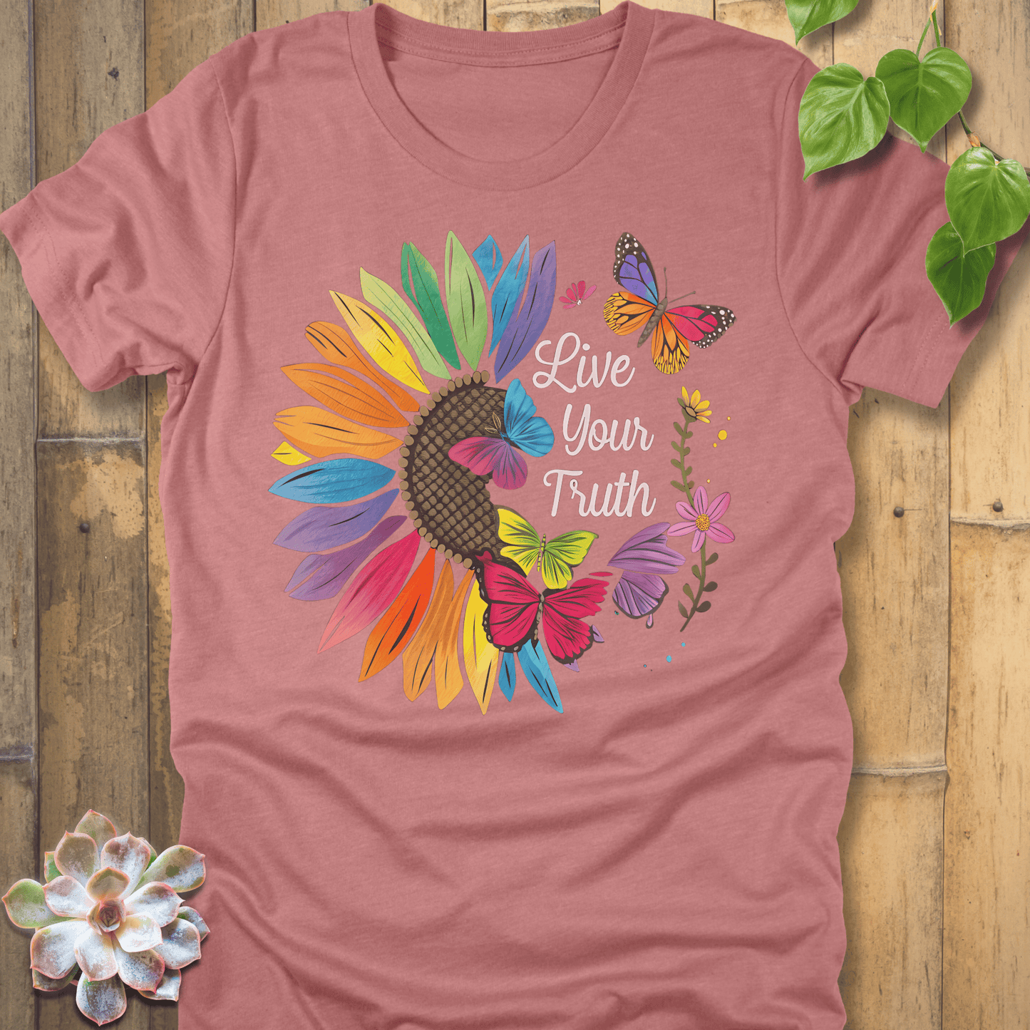 Heather Mauve / S Live Your Truth T-Shirt T-Shirt