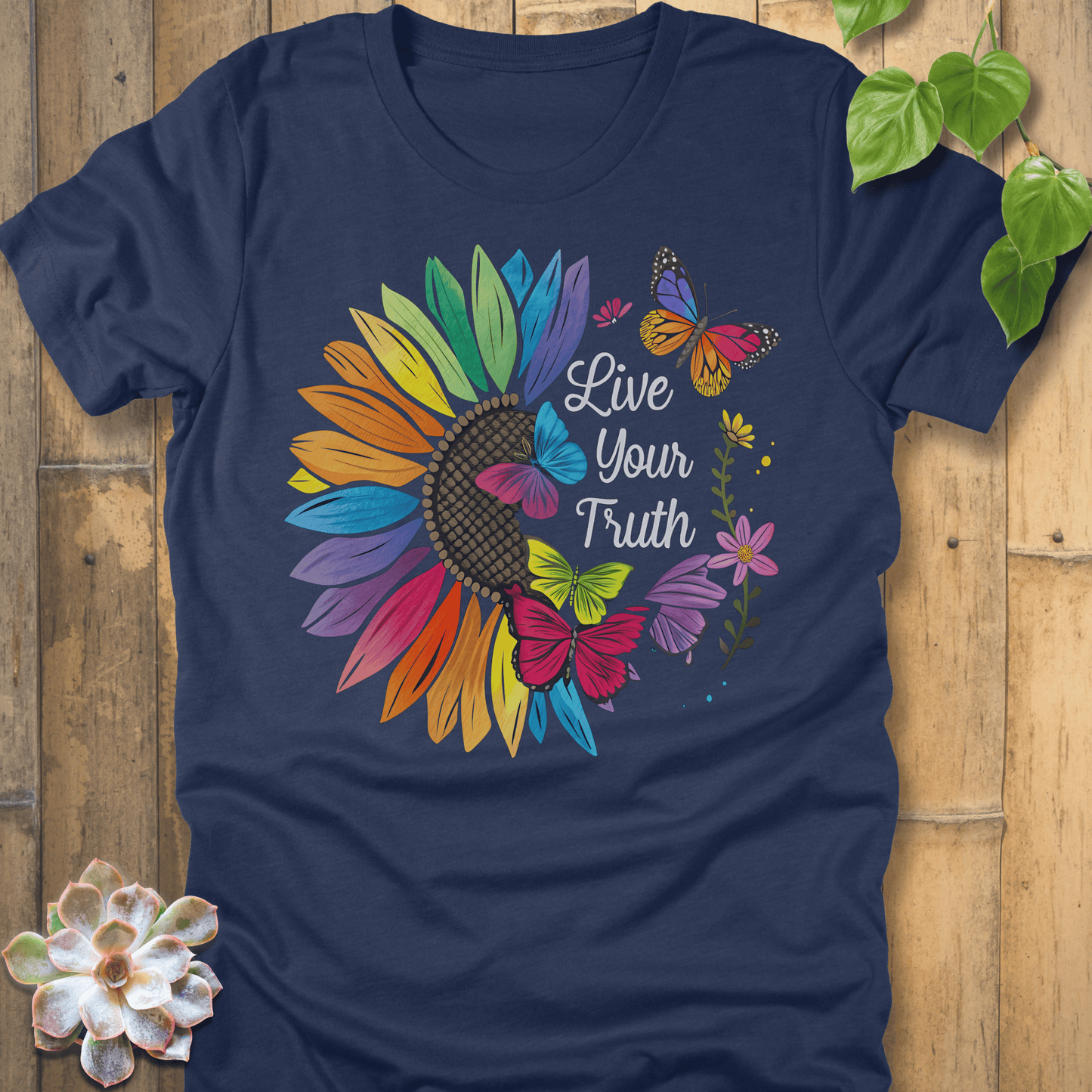 Heather Navy / S Live Your Truth T-Shirt T-Shirt