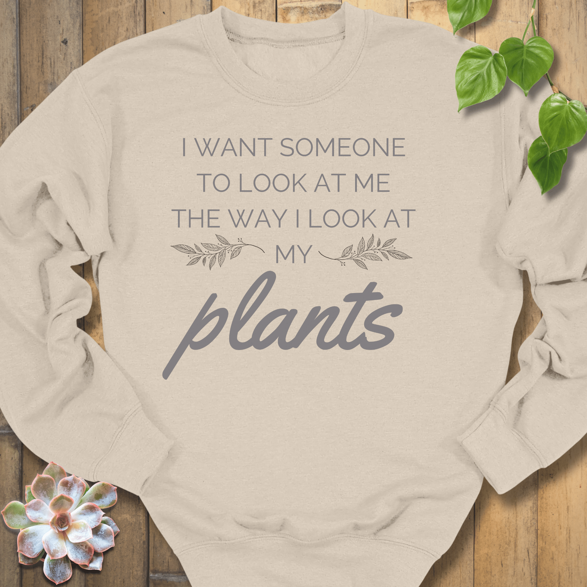 Sand / S Look At Me Sweatshirt Sweatshirt