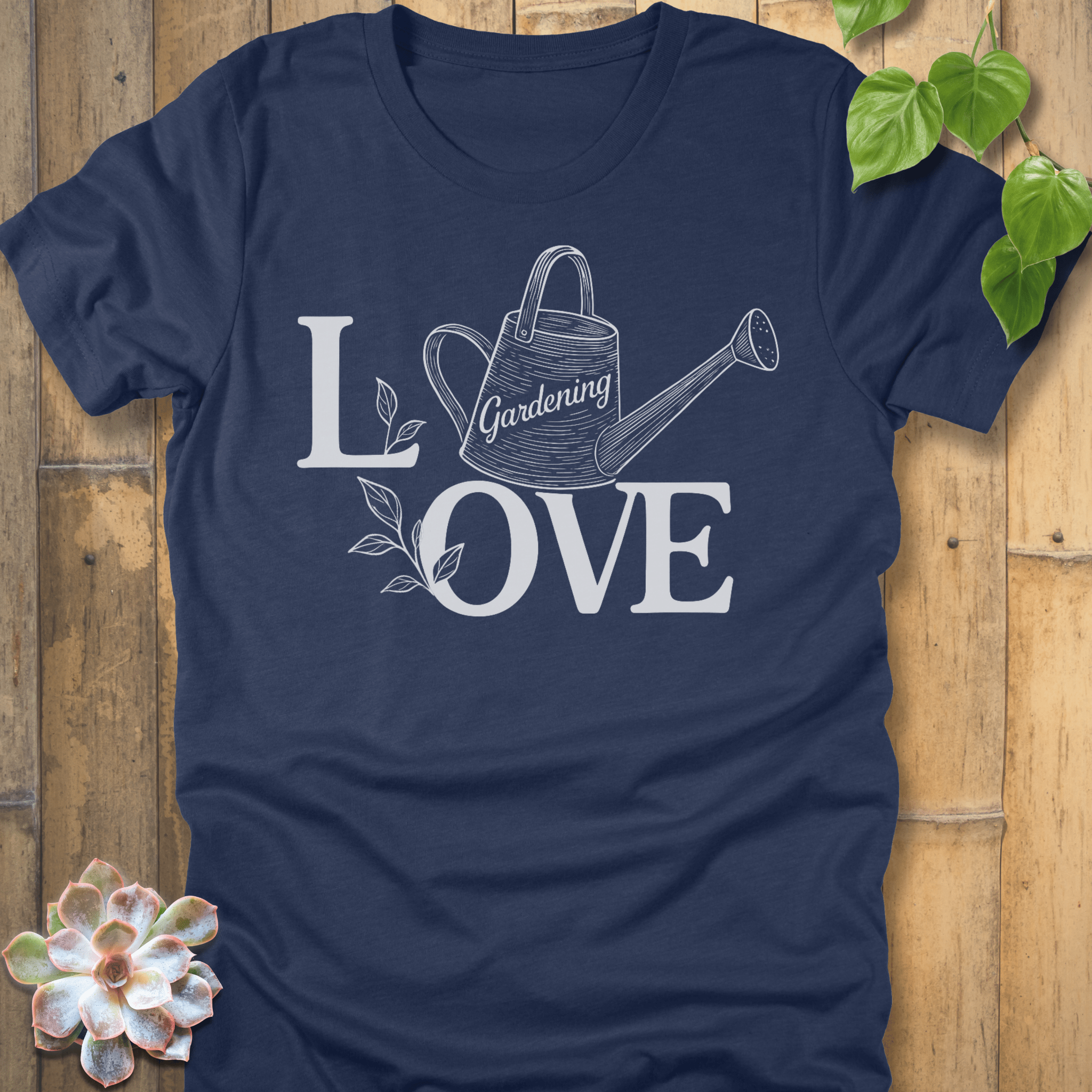 Heather Navy / S Love Gardening T-Shirt T-Shirt