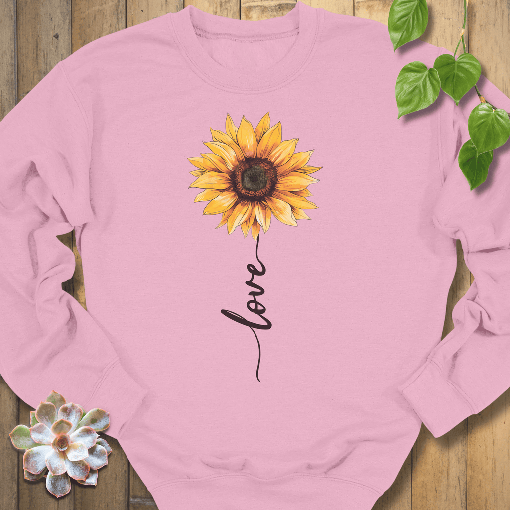 Light Pink / S Love Sunflower Sweatshirt Sweatshirt