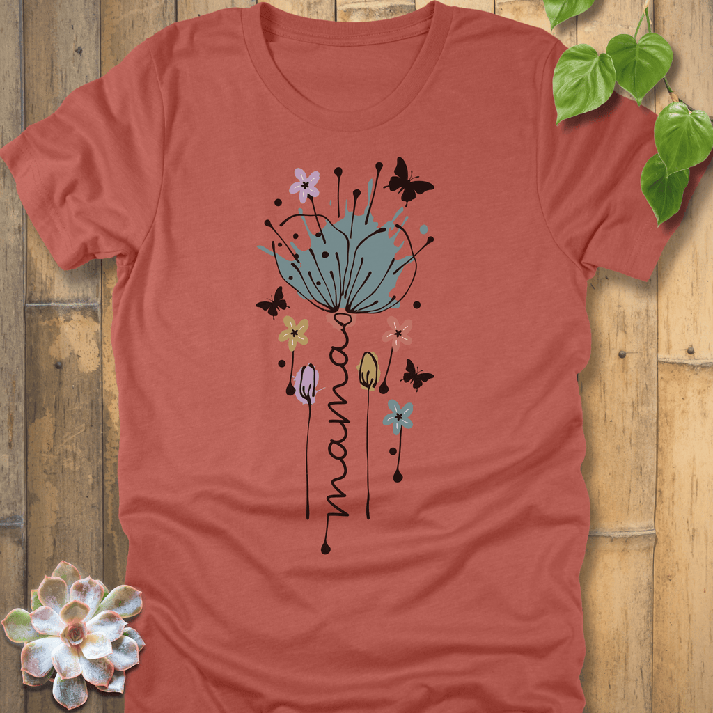 Heather Clay / S Mama Floral Bloom T-Shirt T-Shirt