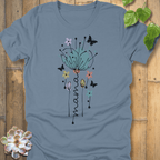 Steel Blue / S Mama Floral Bloom T-Shirt T-Shirt