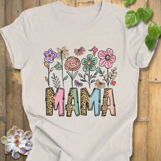 Vintage White / XS Mama Flower T-Shirt T-Shirt