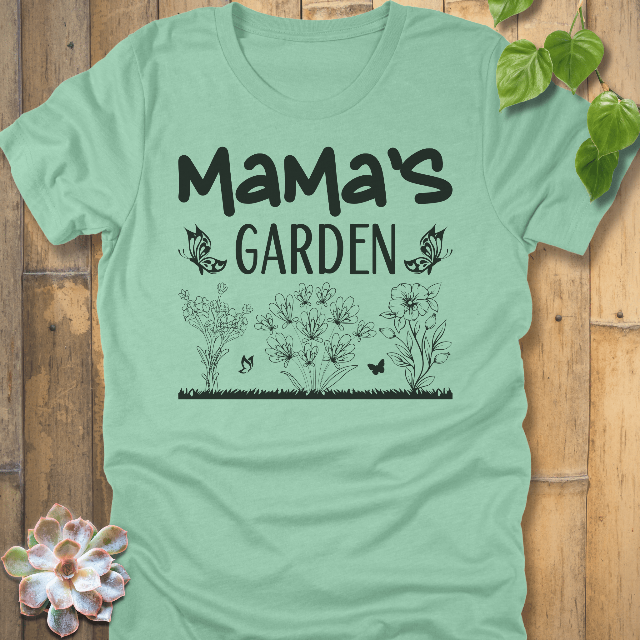 Heather Mint / S Mama's Garden T-shirt T-Shirt