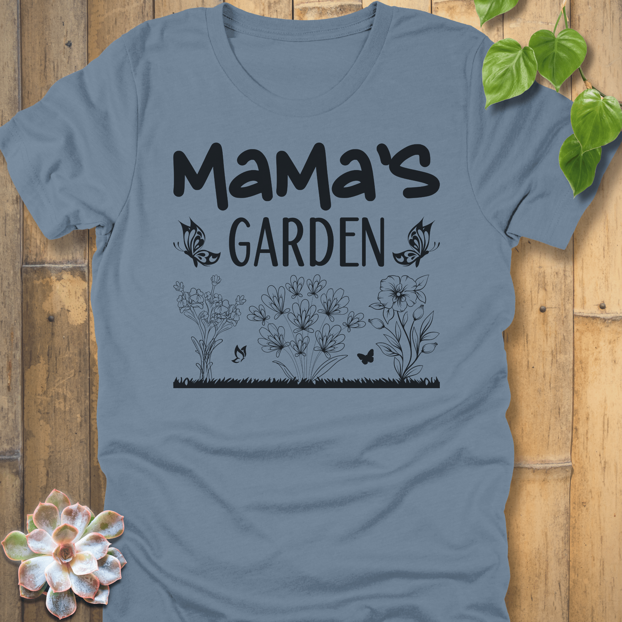Steel Blue / S Mama's Garden T-shirt T-Shirt