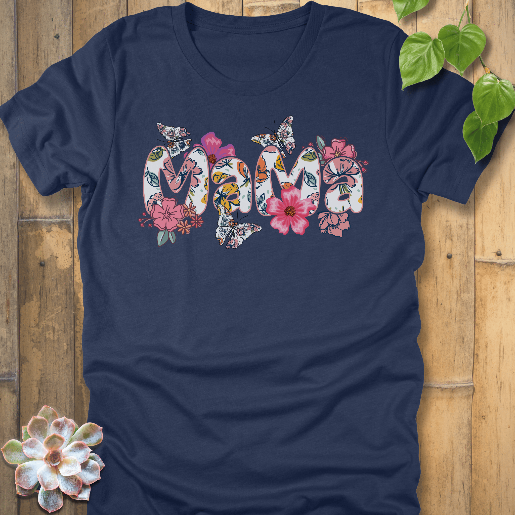 Heather Navy / S Mama T-shirt T-Shirt