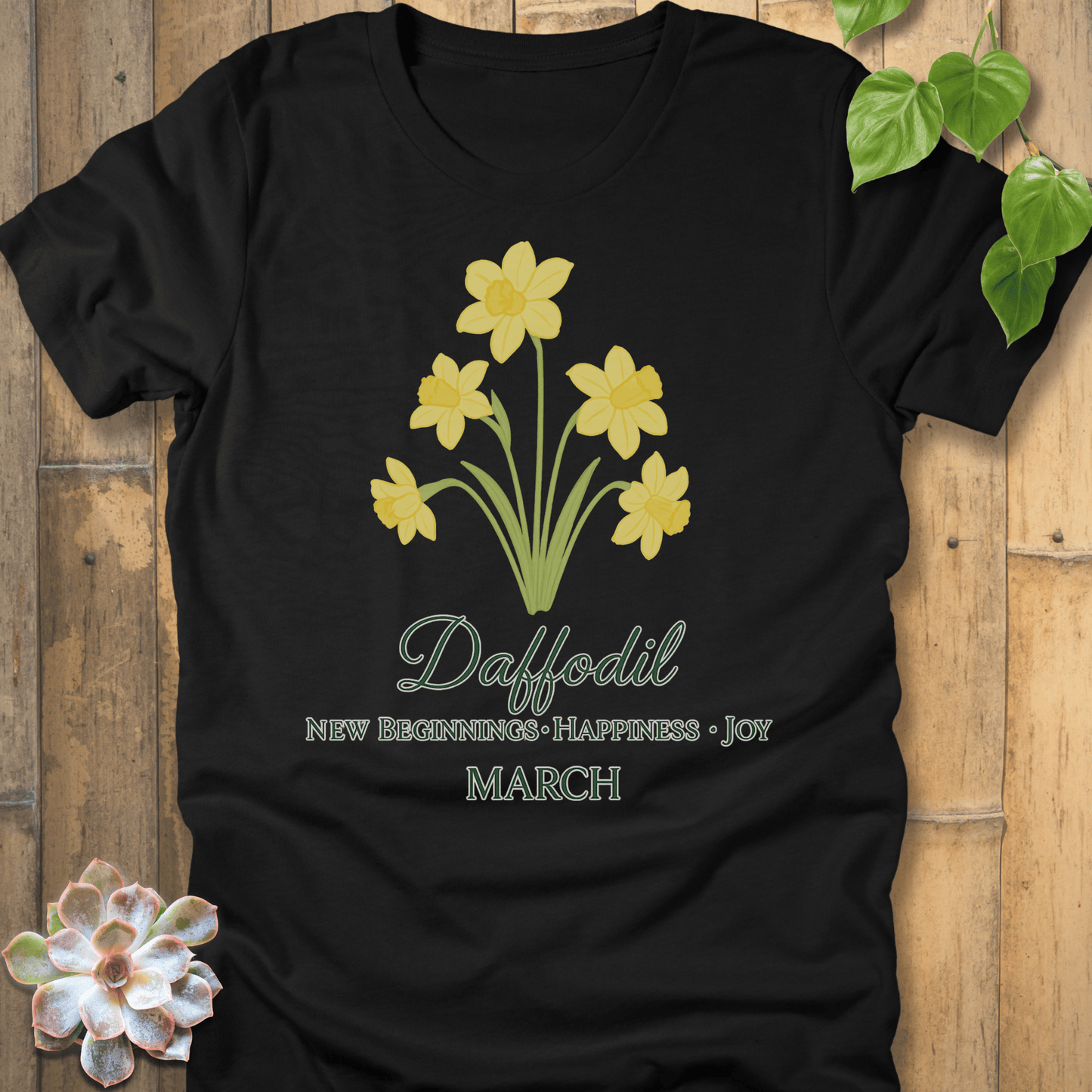 Black / S March Daffodil T-shirt T-Shirt