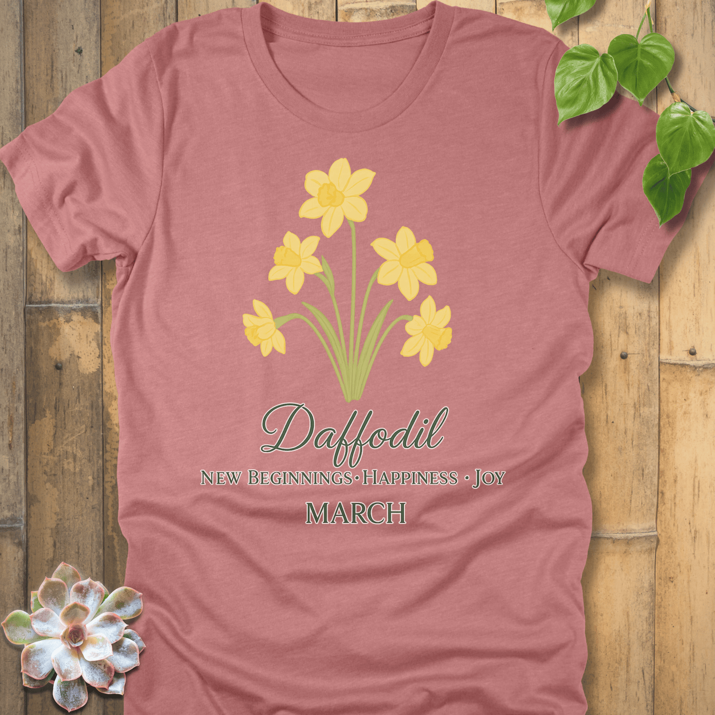 Heather Mauve / S March Daffodil T-shirt T-Shirt