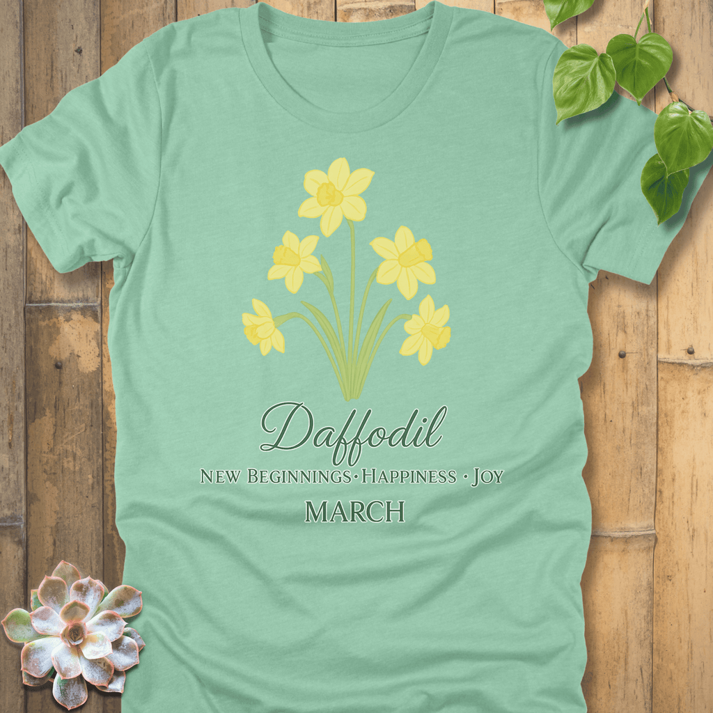 Heather Mint / S March Daffodil T-shirt T-Shirt