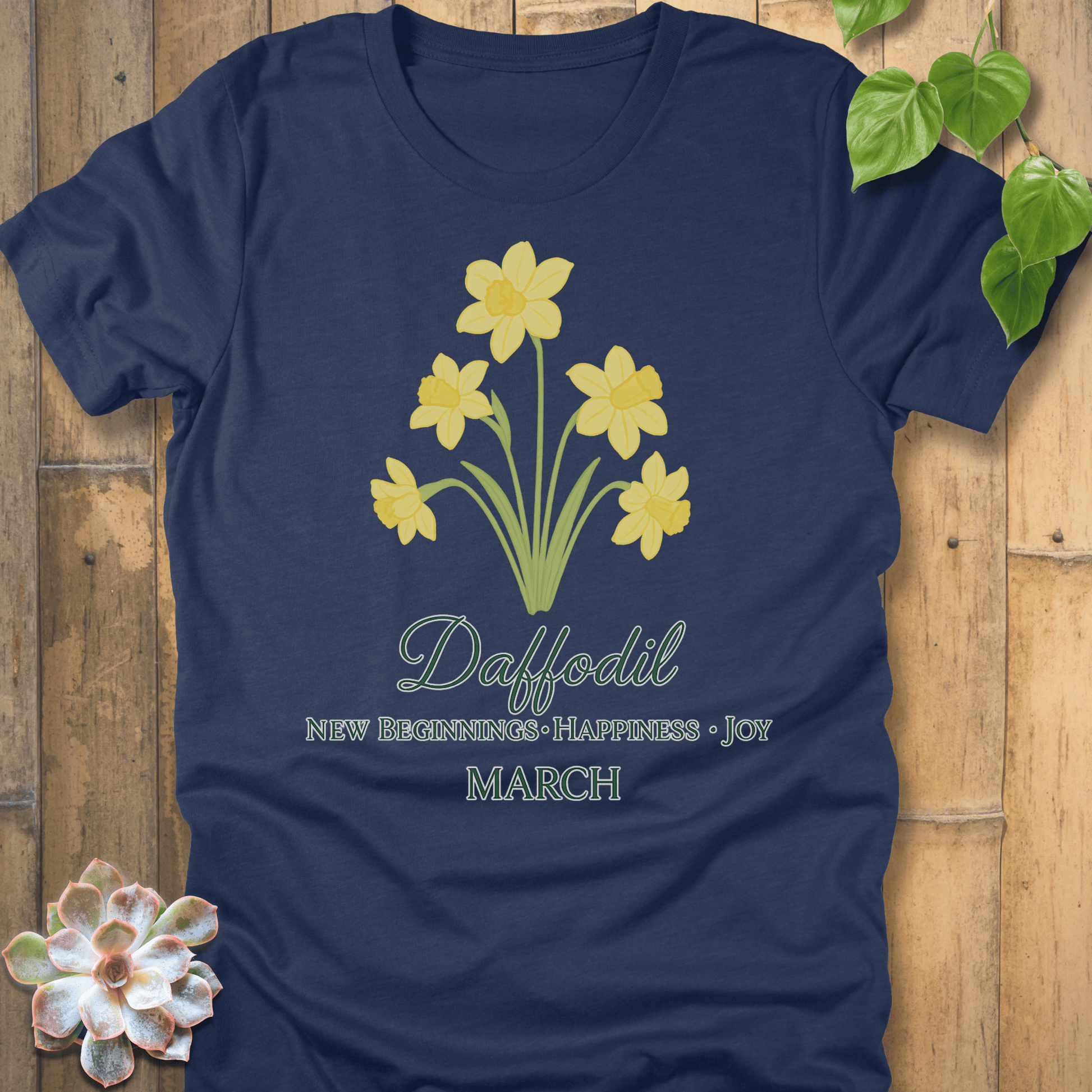 Heather Navy / S March Daffodil T-shirt T-Shirt