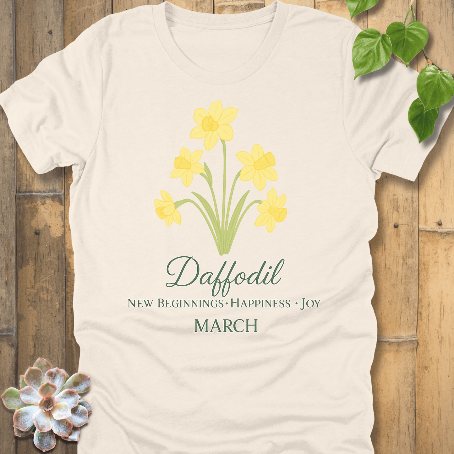 Natural / S March Daffodil T-shirt T-Shirt