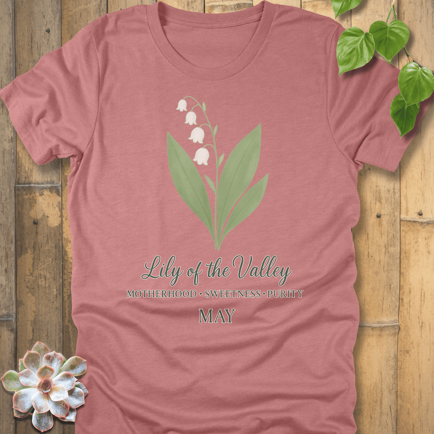 Heather Mauve / S May Lily Of The Wall T-shirt T-Shirt