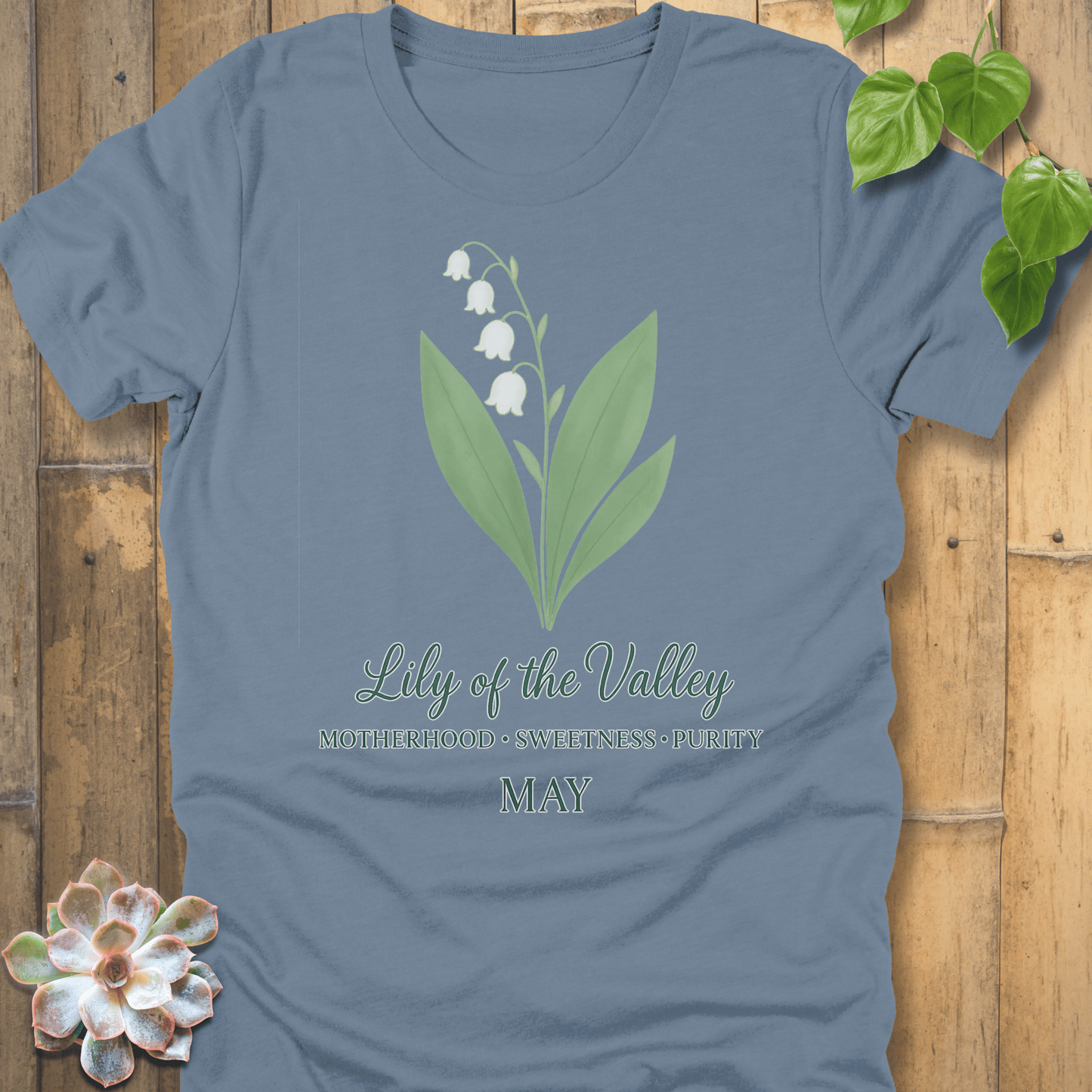 Steel Blue / S May Lily Of The Wall T-shirt T-Shirt