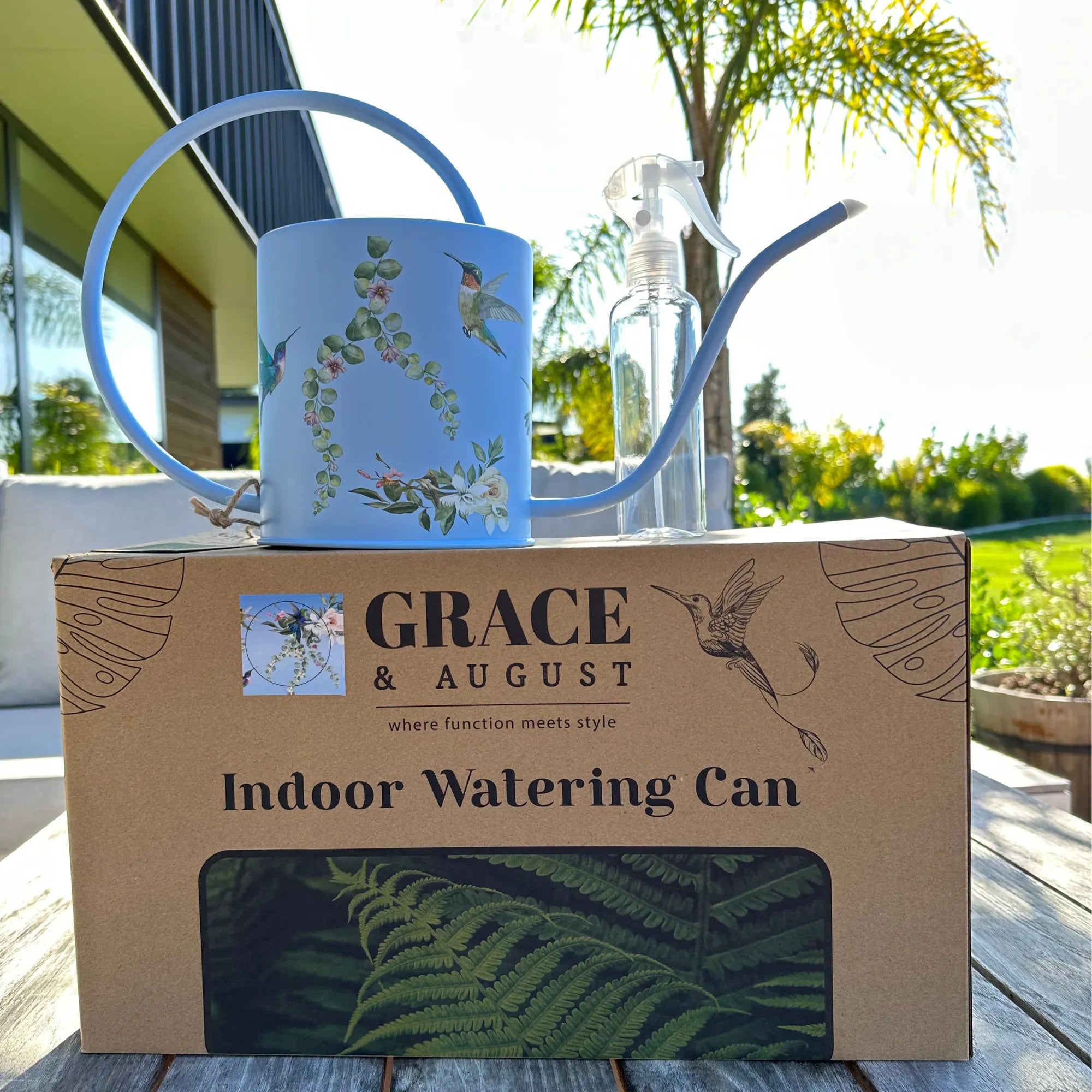 Metal Indoor Watering Can | Blue Garden Accessories