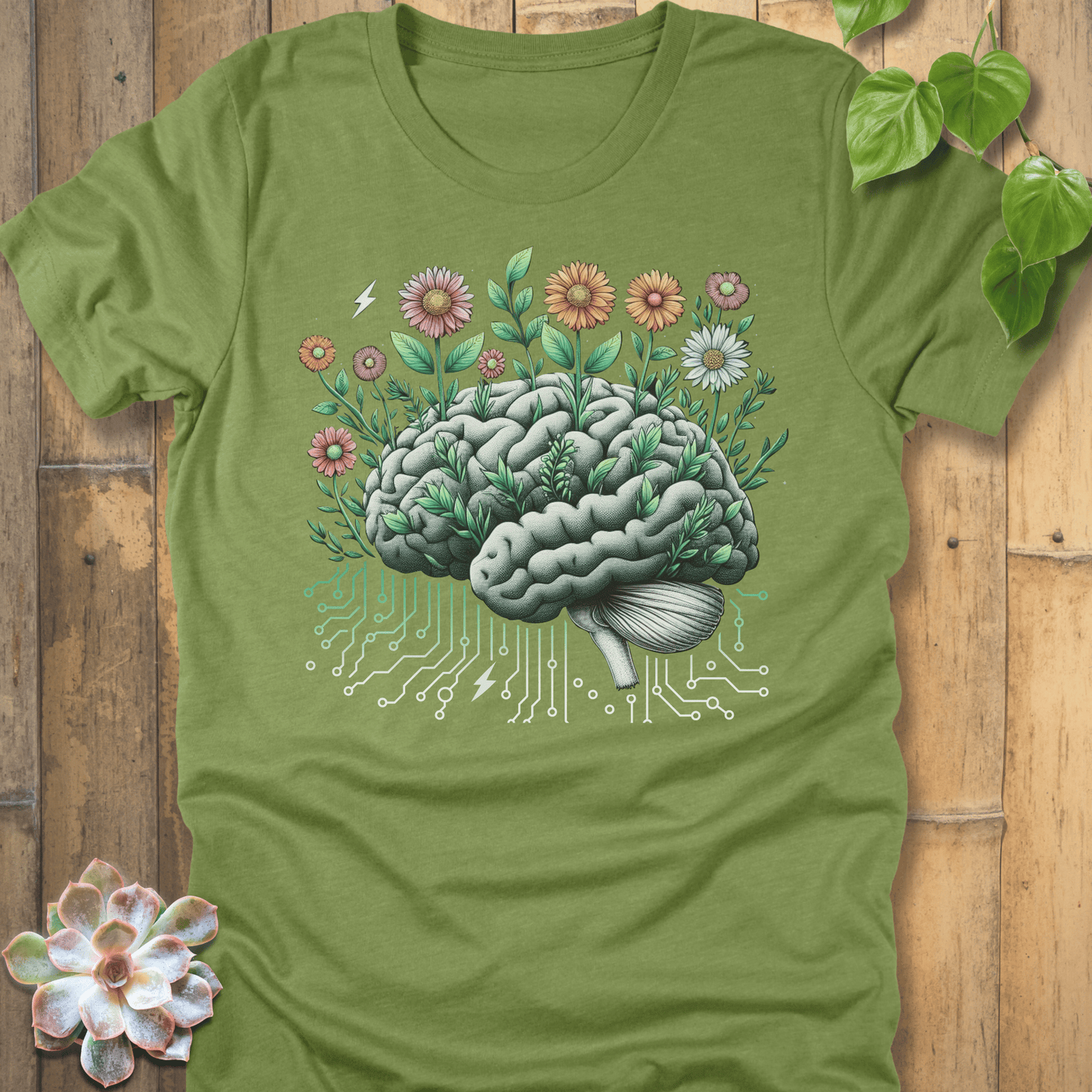 Heather Green / S Mind In Bloom T-Shirt T-Shirt