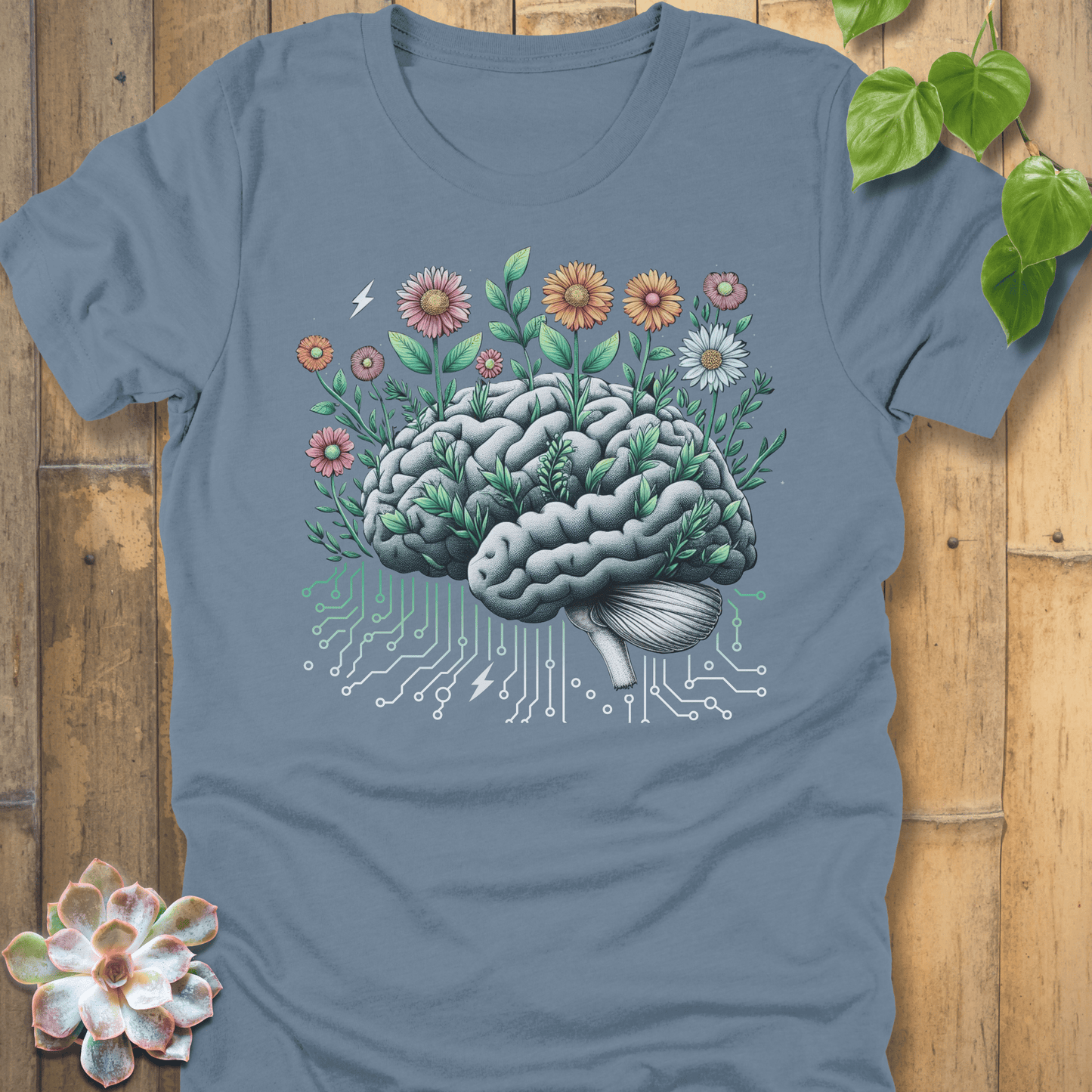 Steel Blue / S Mind In Bloom T-Shirt T-Shirt