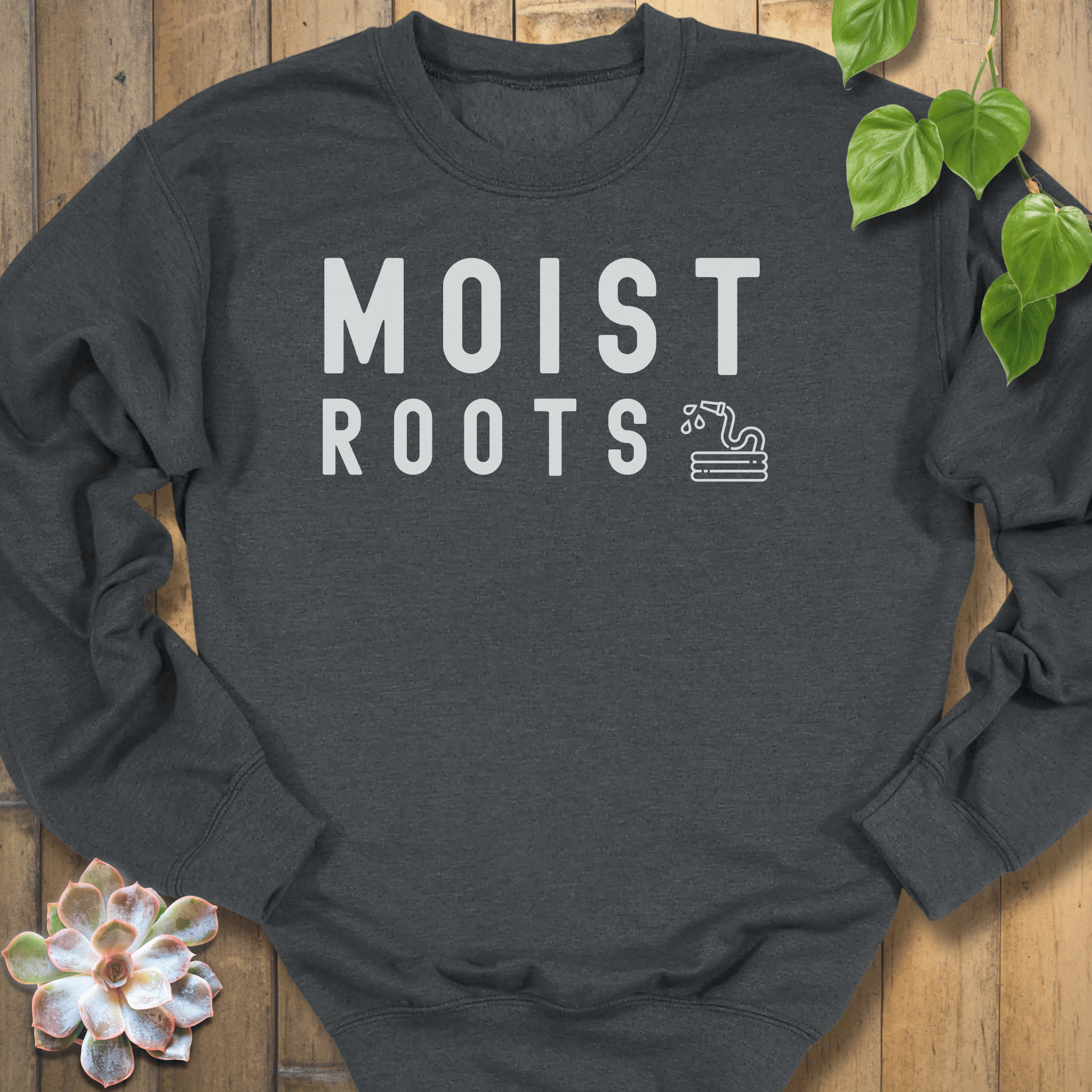 Dark Heather / S Moist Roots Sweatshirt Sweatshirt