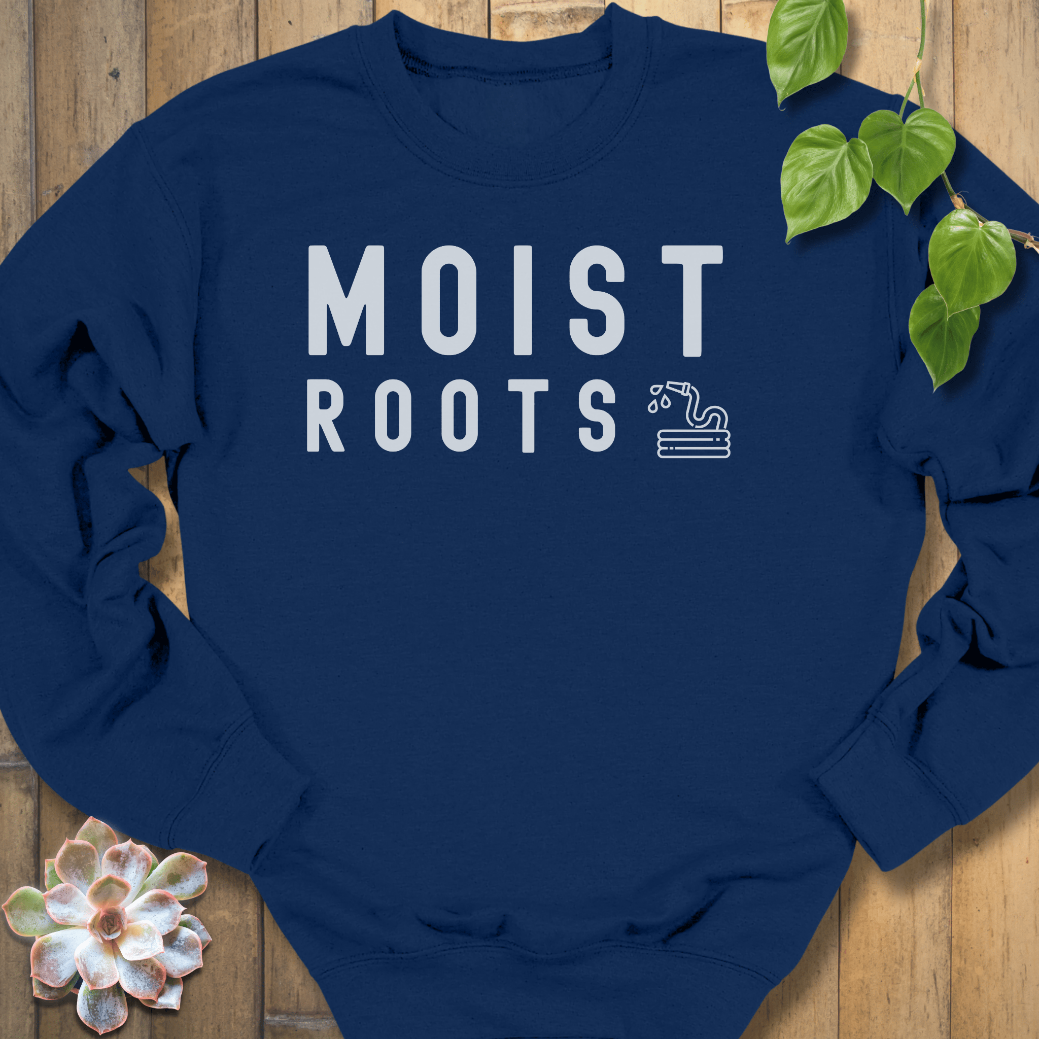 Navy / S Moist Roots Sweatshirt Sweatshirt
