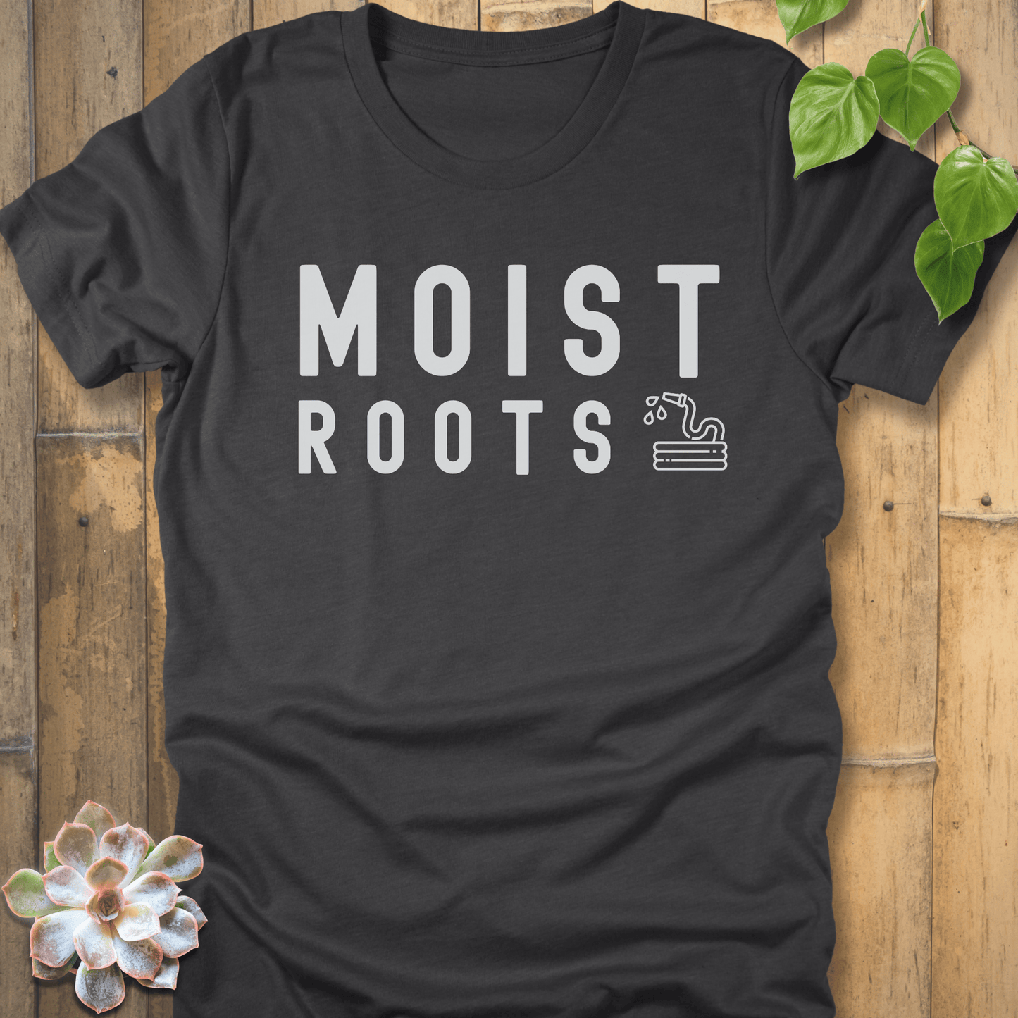 Dark Grey Heather / S Moist Roots T-Shirt T-Shirt