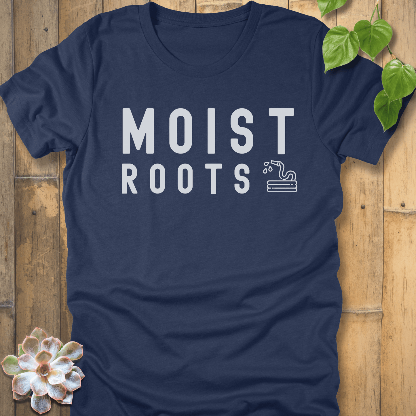 Heather Navy / S Moist Roots T-Shirt T-Shirt