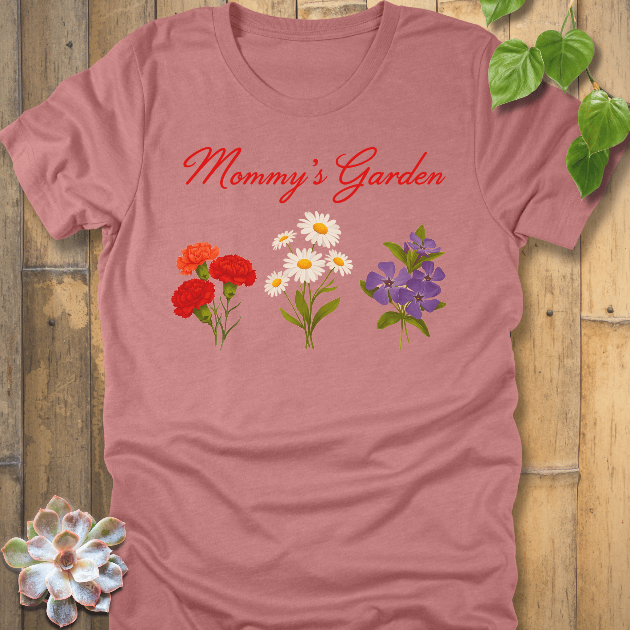 Heather Mauve / S Mommy's Garden T-shirt T-Shirt