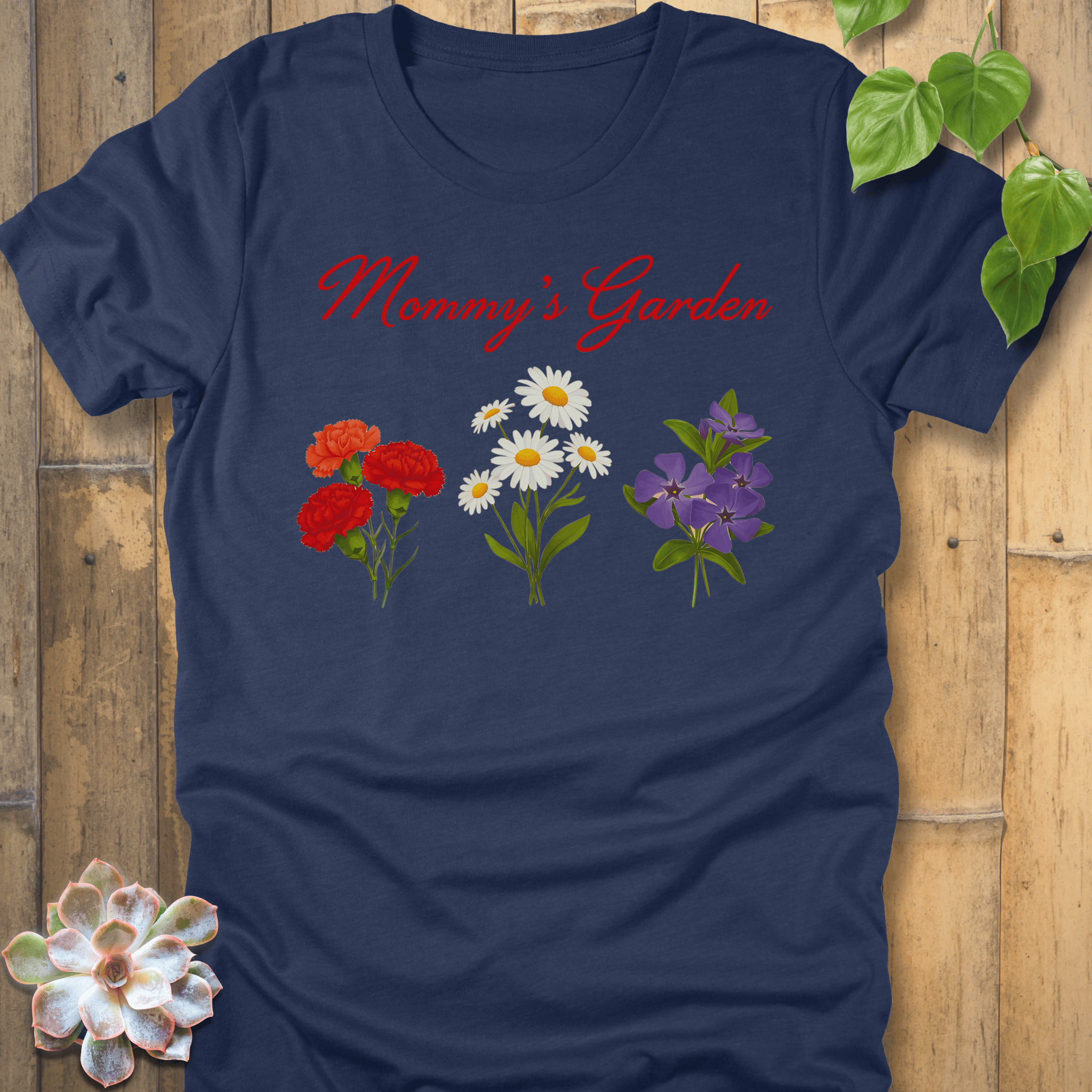 Heather Navy / S Mommy's Garden T-shirt T-Shirt