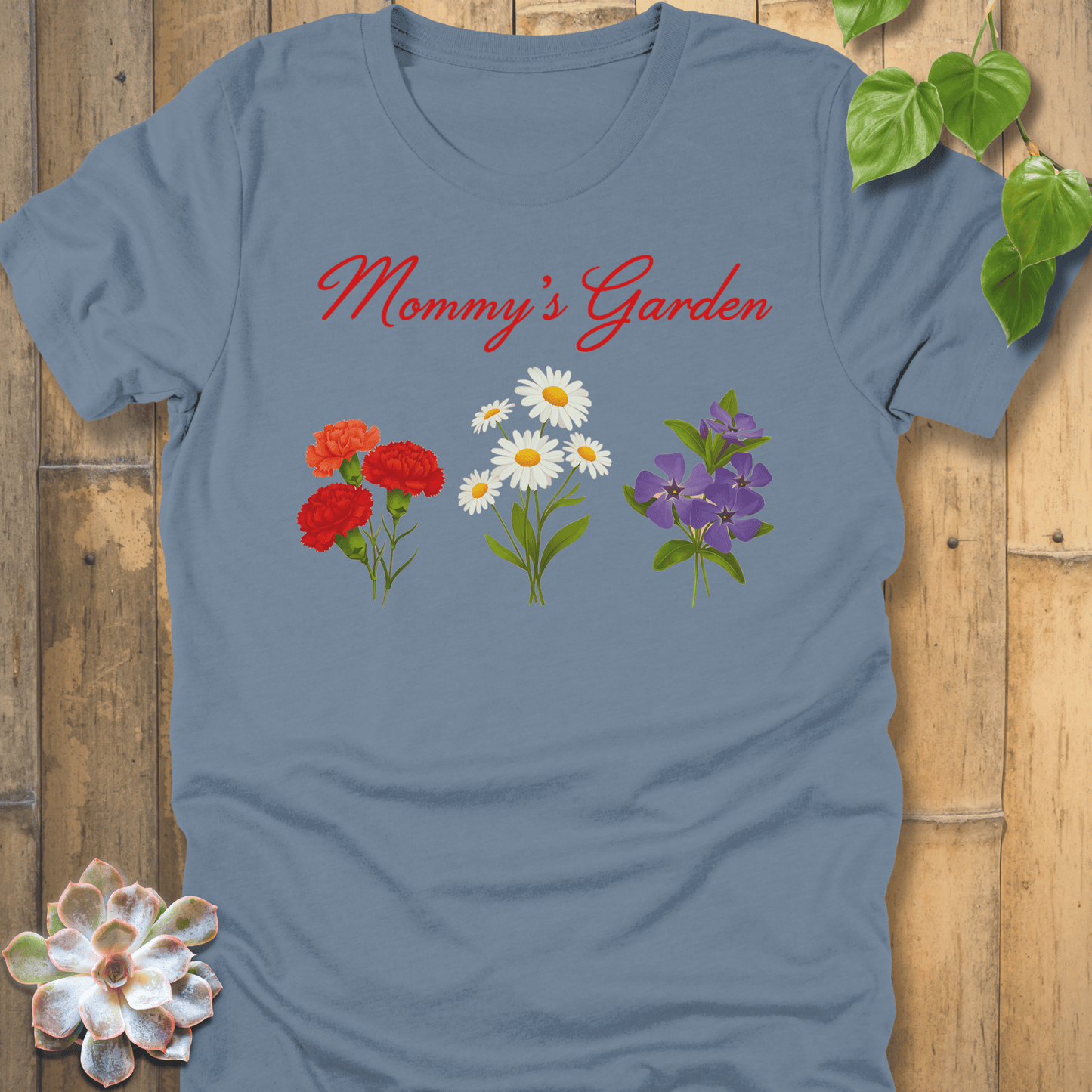 Steel Blue / S Mommy's Garden T-shirt T-Shirt