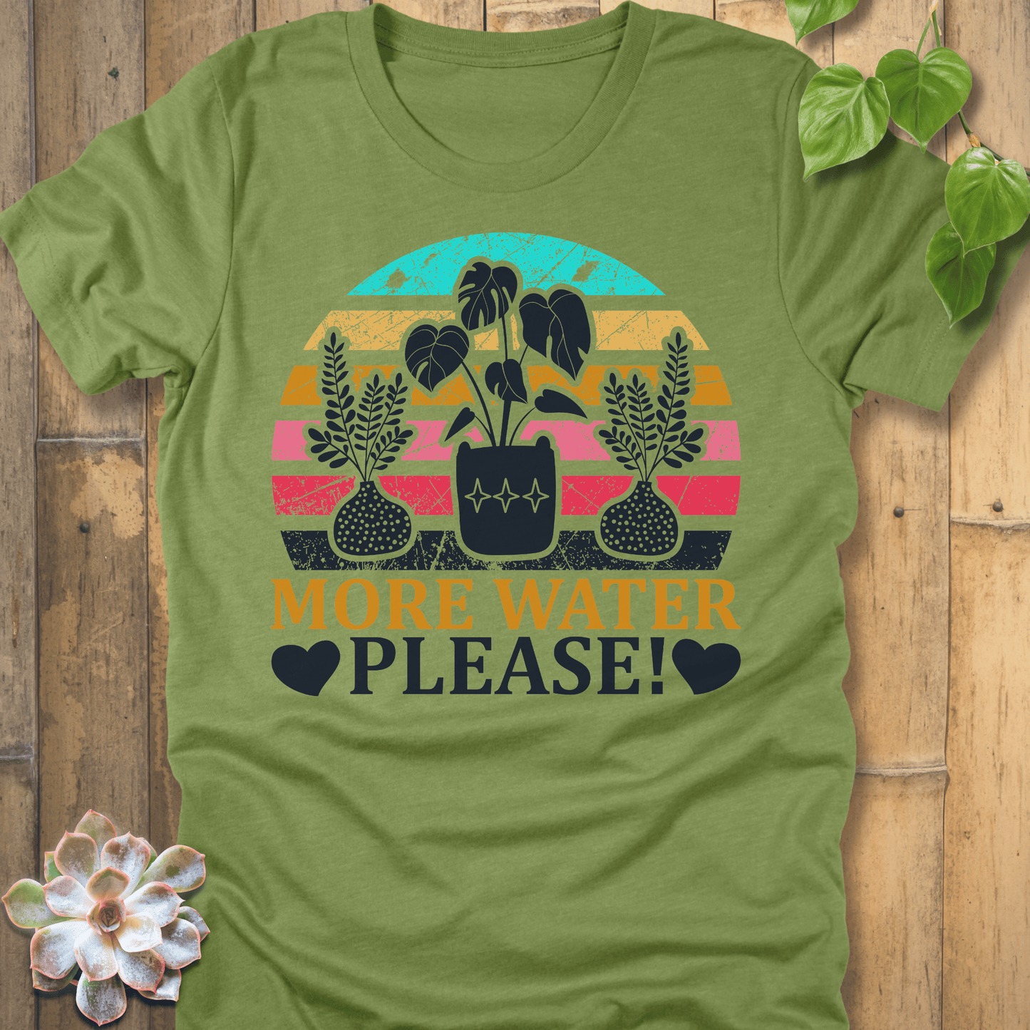 Heather Green / S More Water Please T-Shirt T-Shirt