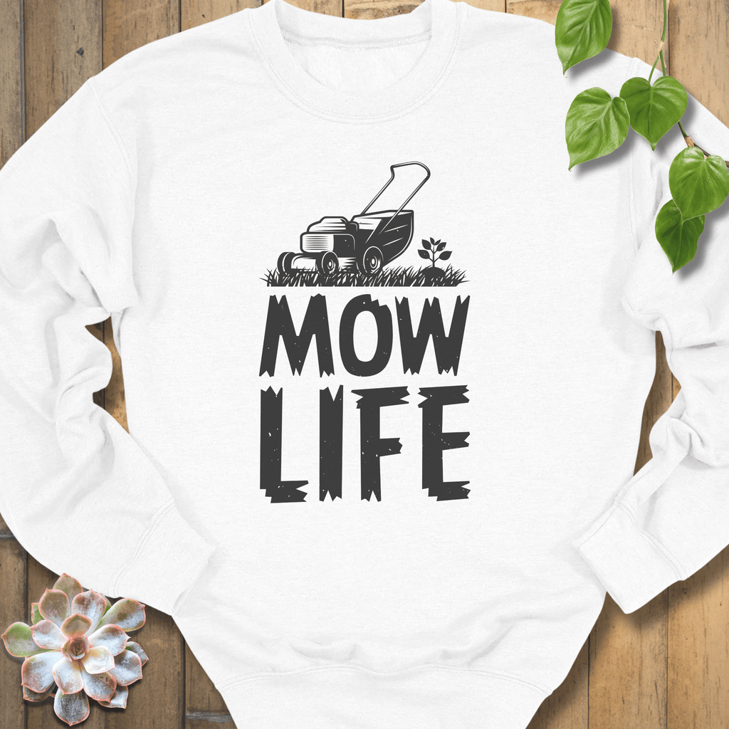 White / S Mow Life Sweatshirt Sweatshirt