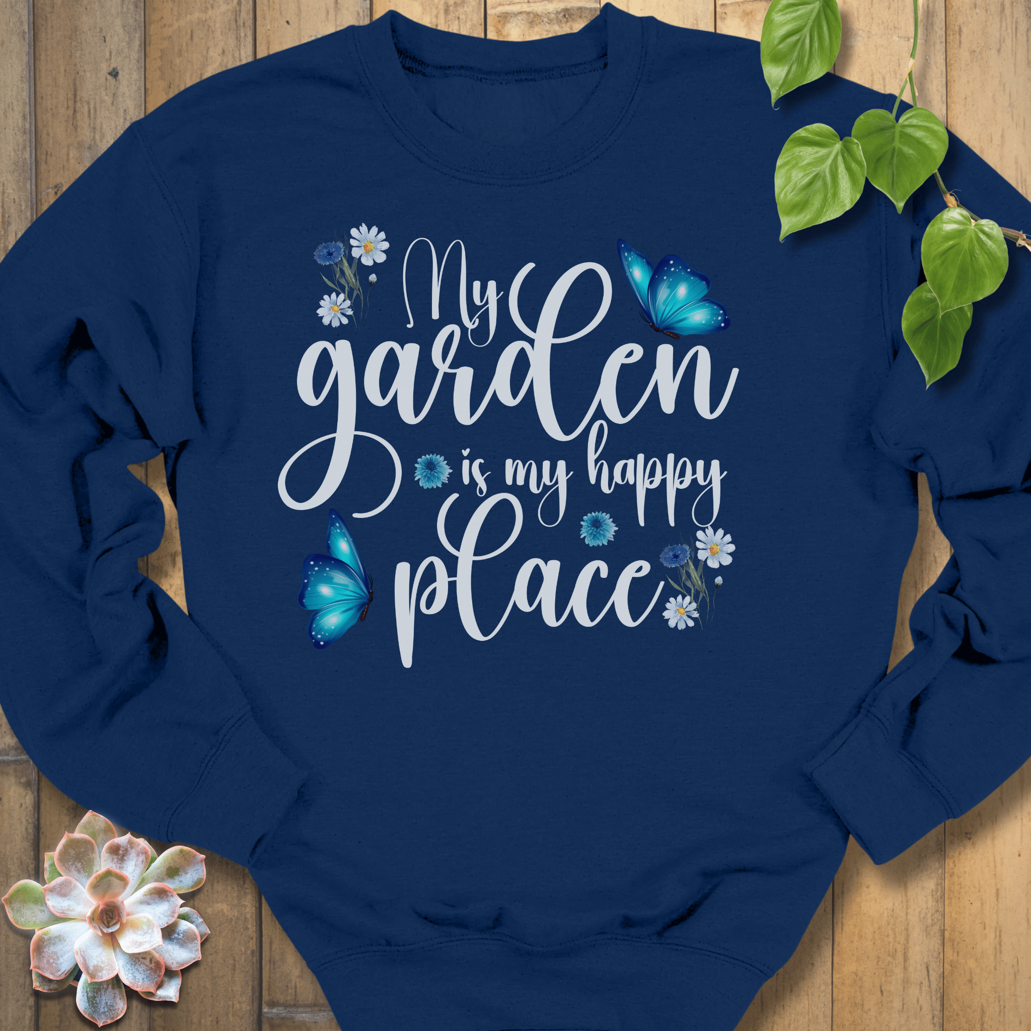 Navy / S My Garden Sweatshirt Sweatshirt