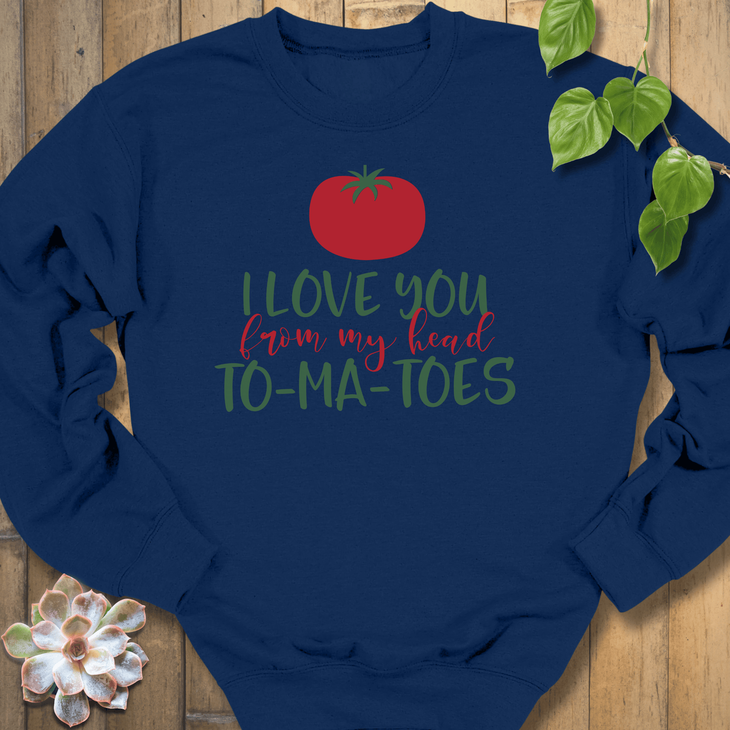 Navy / S My Head To-ma-toes Sweatshirt Sweatshirt
