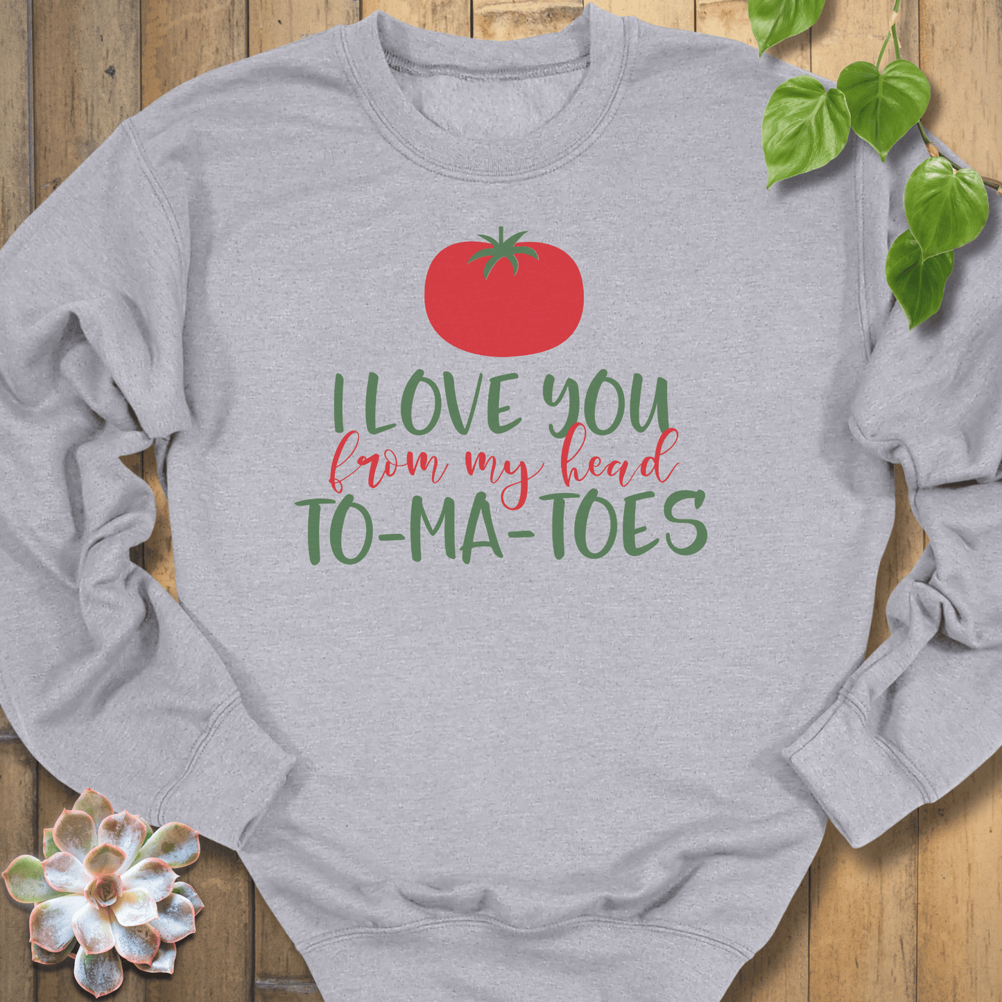 Sport Grey / S My Head To-ma-toes Sweatshirt Sweatshirt