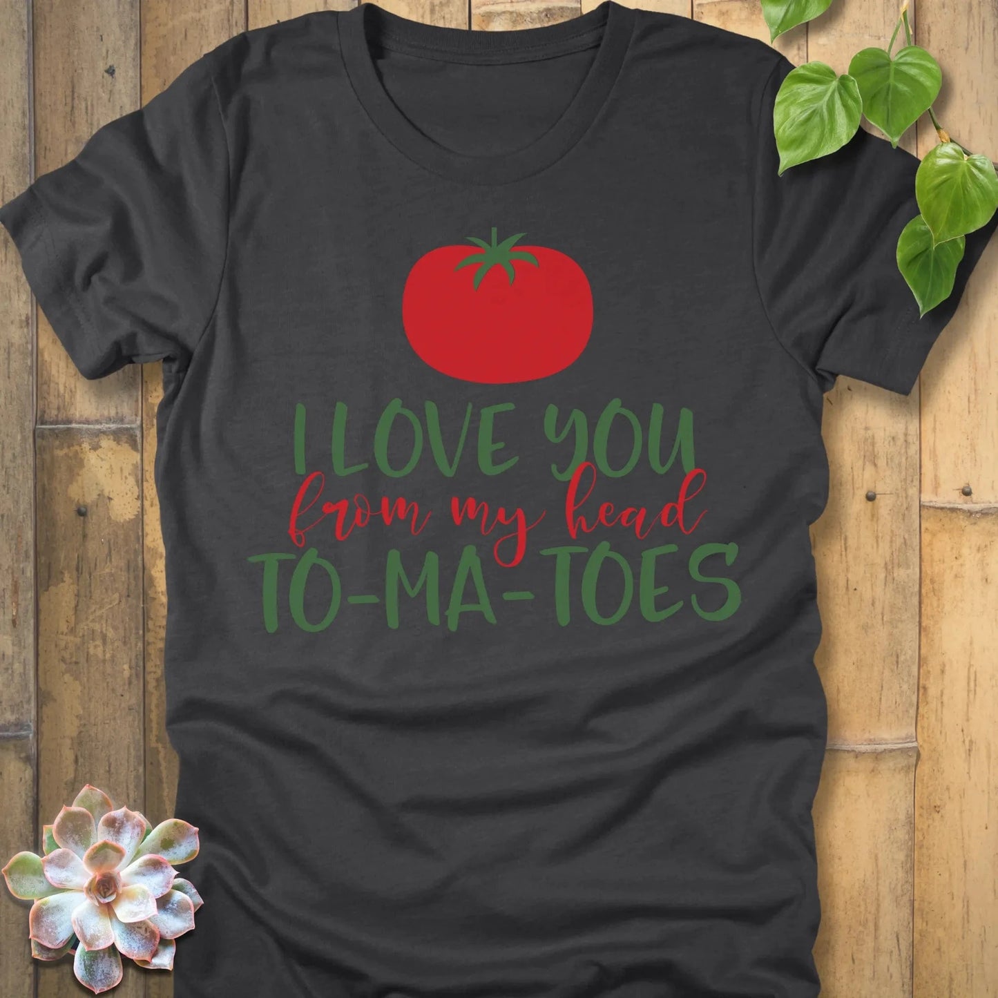 Dark Grey Heather / S My Head To-Ma-Toes T-Shirt T-Shirt