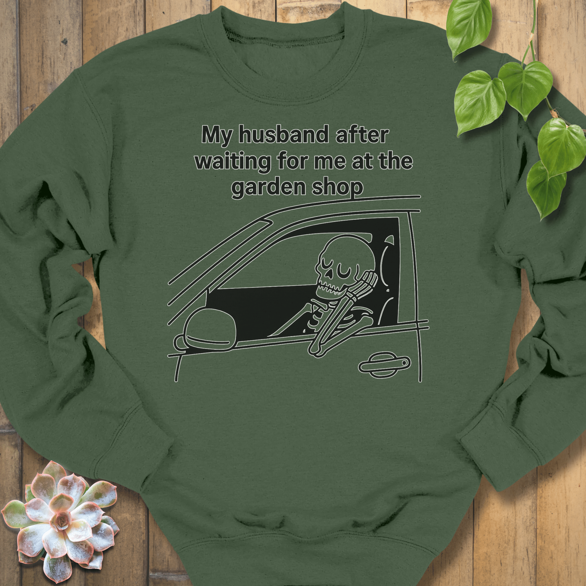 Military Green / S My Husband Sweatshirt Sweatshirt