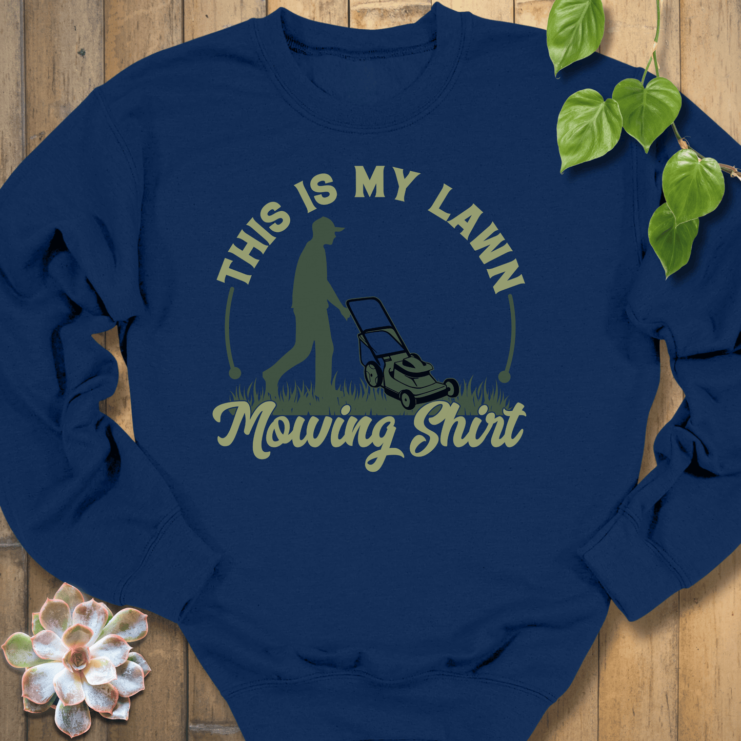 Navy / S My Lawn Mowing Sweatshirt Sweatshirt