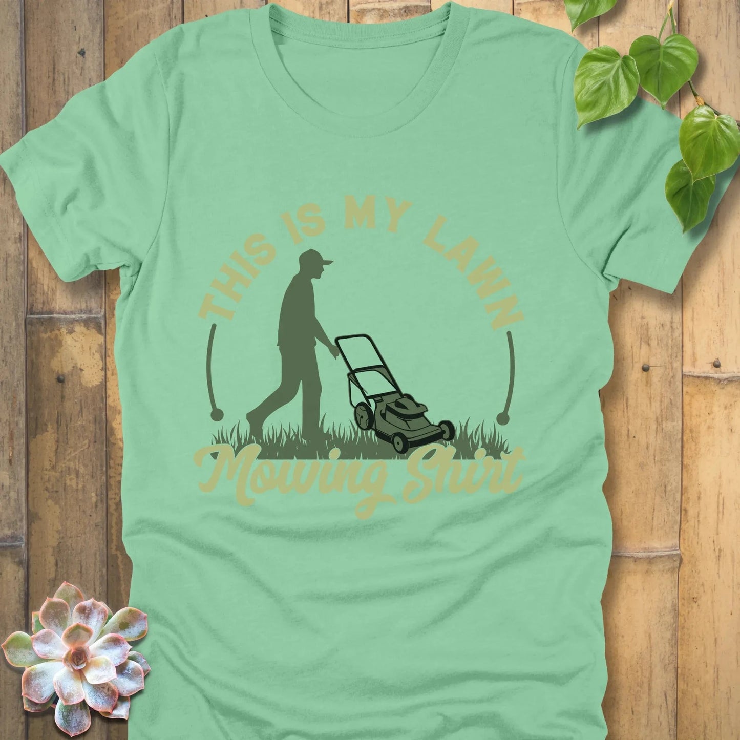 Heather Mint / S My Lawn Mowing T-shirt T-Shirt