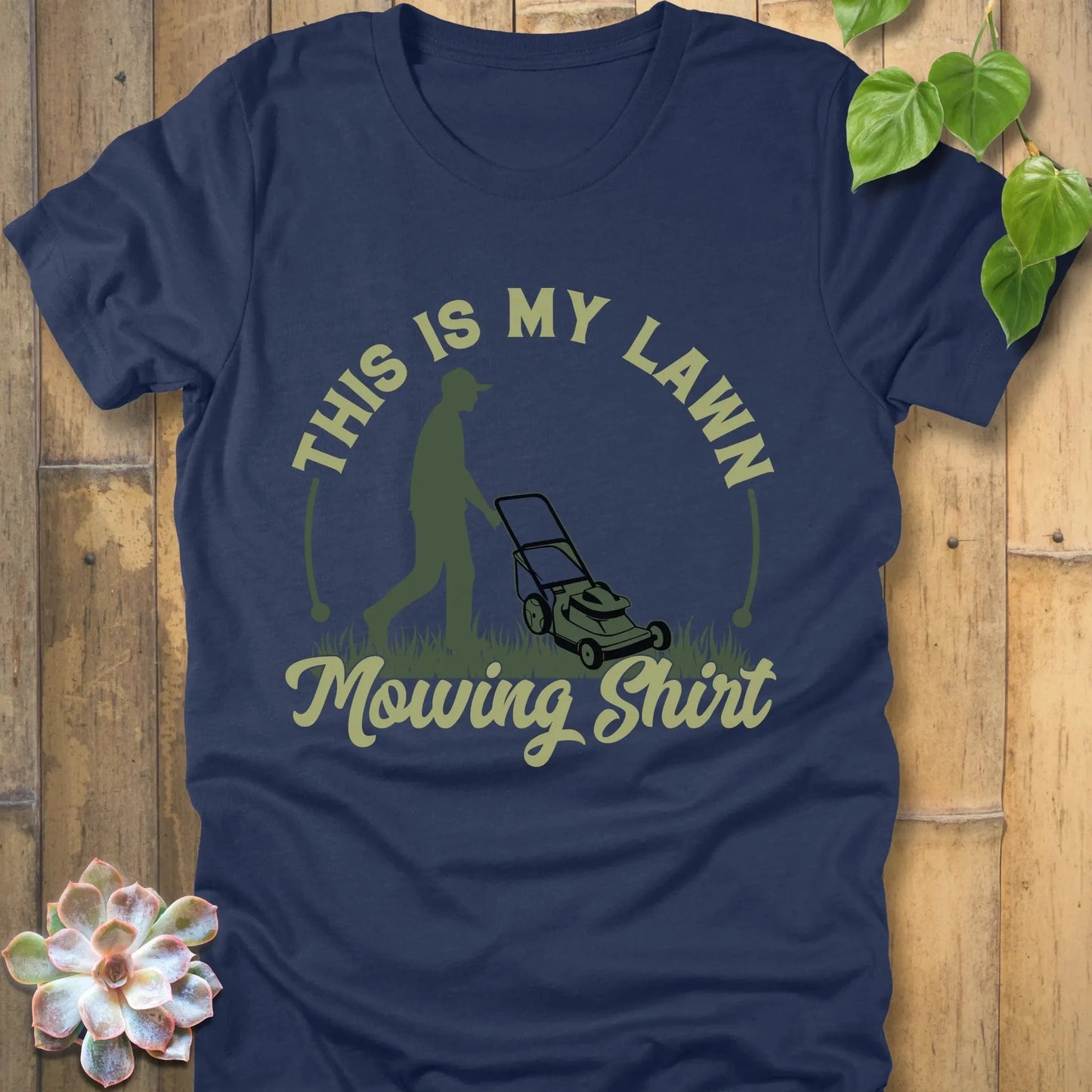 Heather Navy / S My Lawn Mowing T-shirt T-Shirt