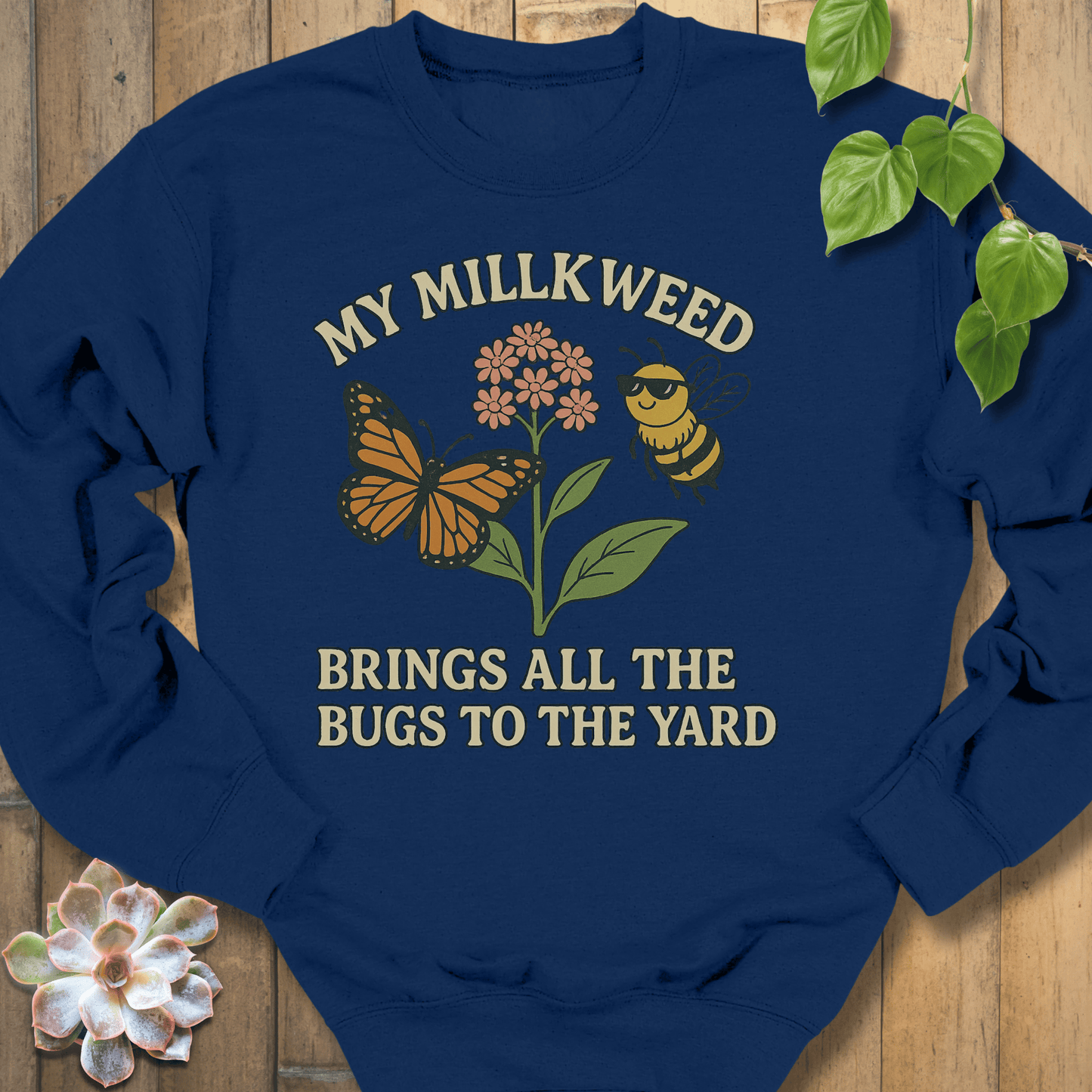 Navy / S My Milkweed Sweatshirt Sweatshirt