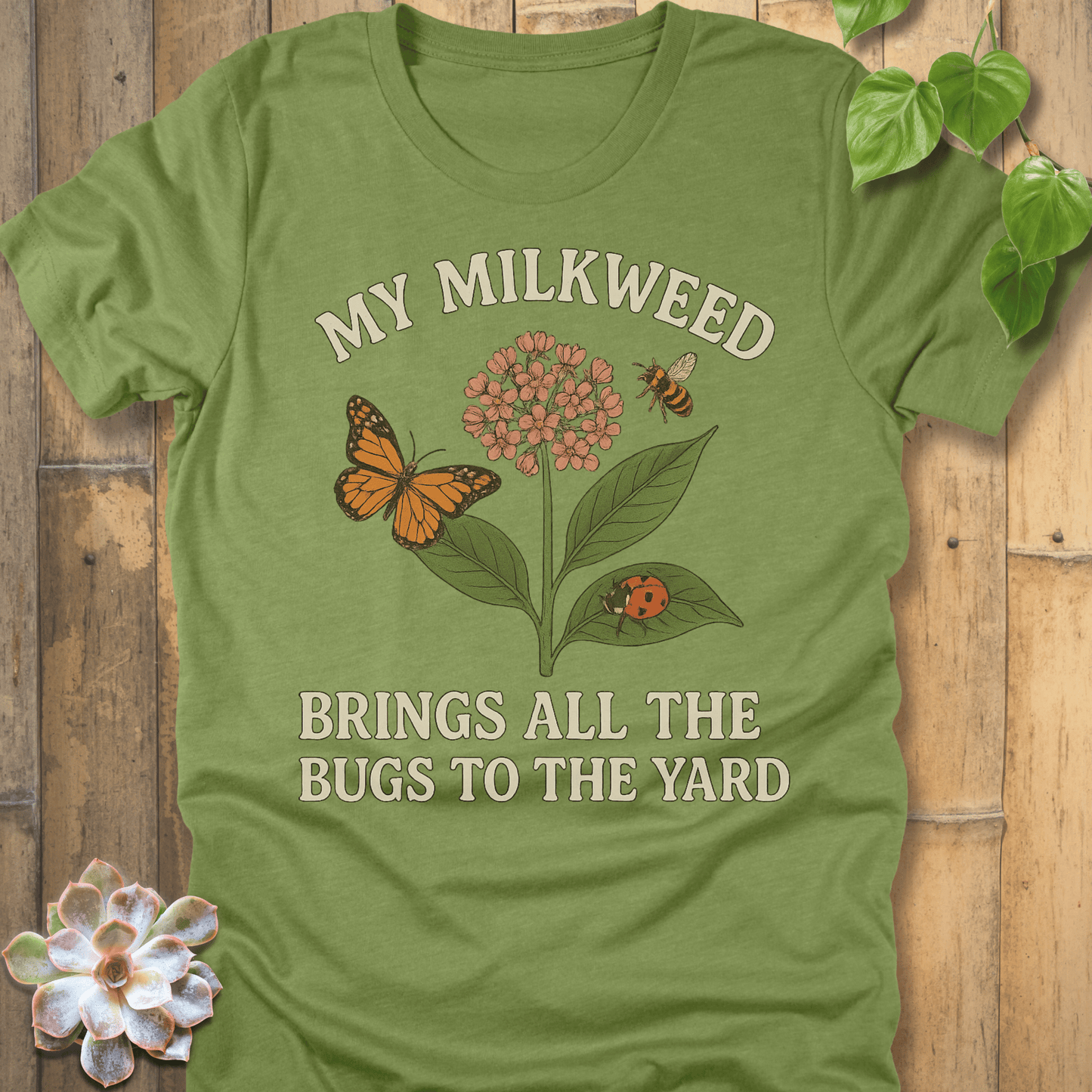 Heather Green / S My Milkweed T-Shirt T-Shirt