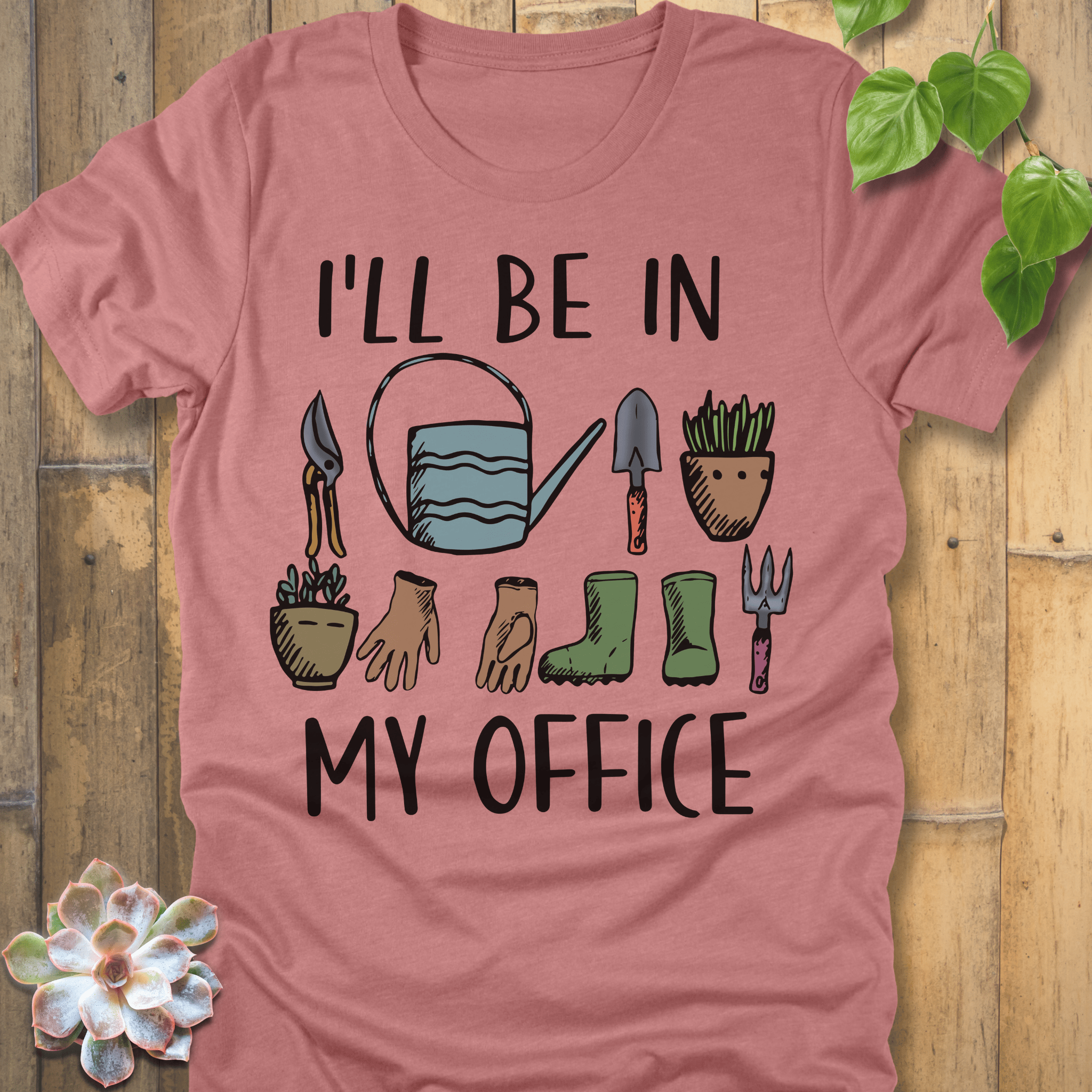 Heather Mauve / S My Office T-Shirt T-Shirt