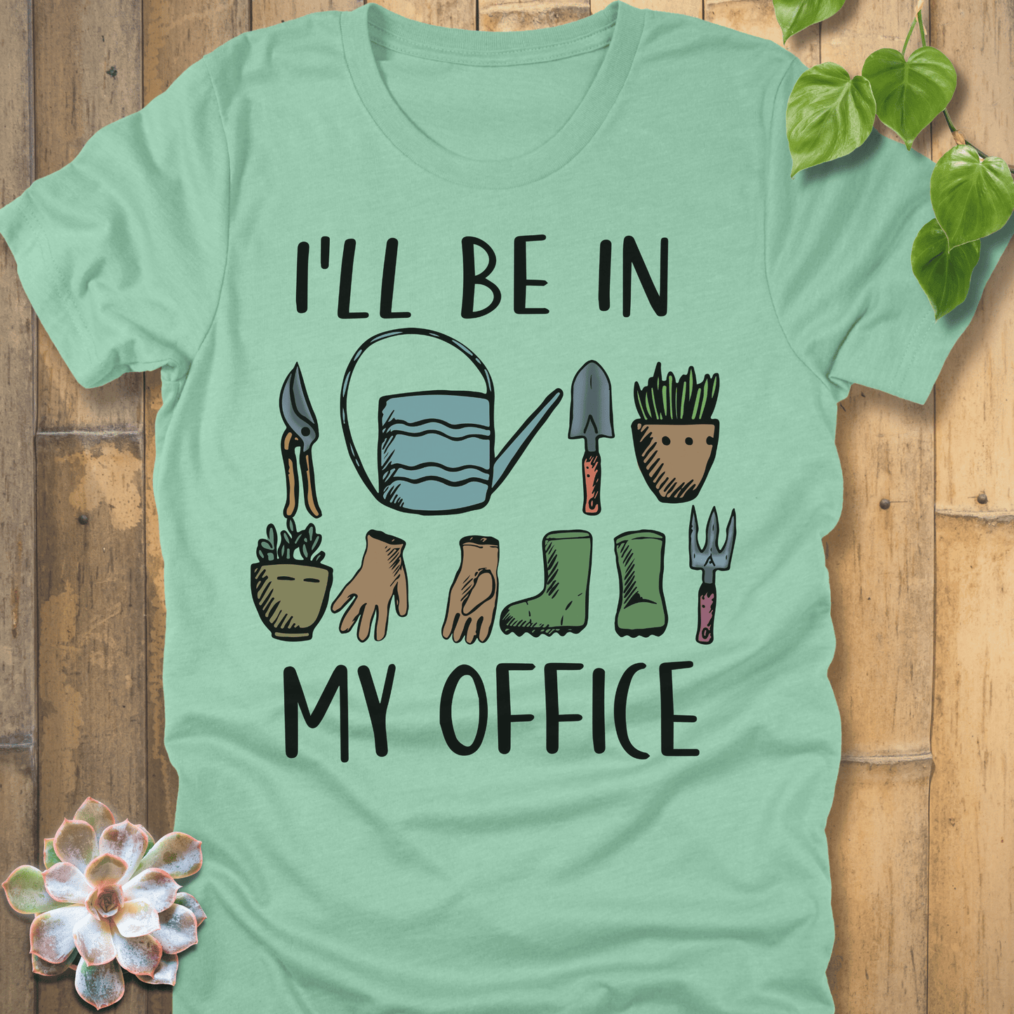 Heather Mint / S My Office T-Shirt T-Shirt