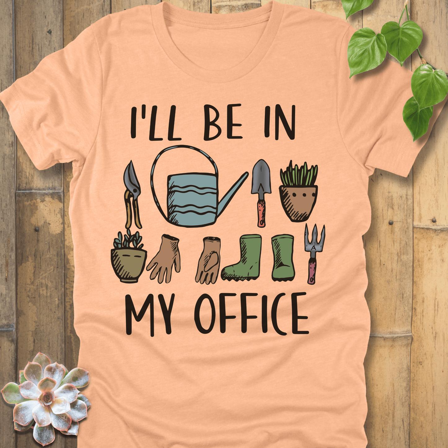 Heather Peach / S My Office T-Shirt T-Shirt