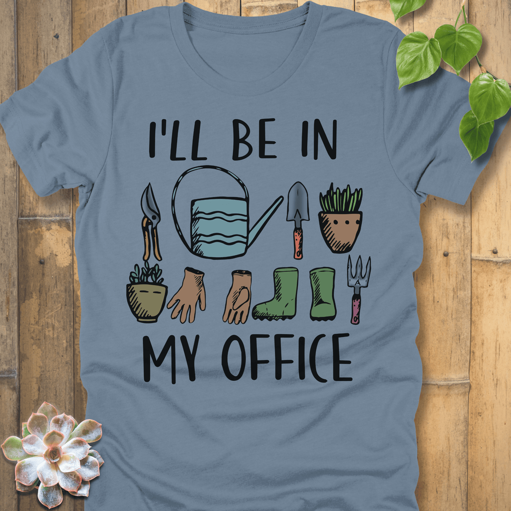Steel Blue / S My Office T-Shirt T-Shirt
