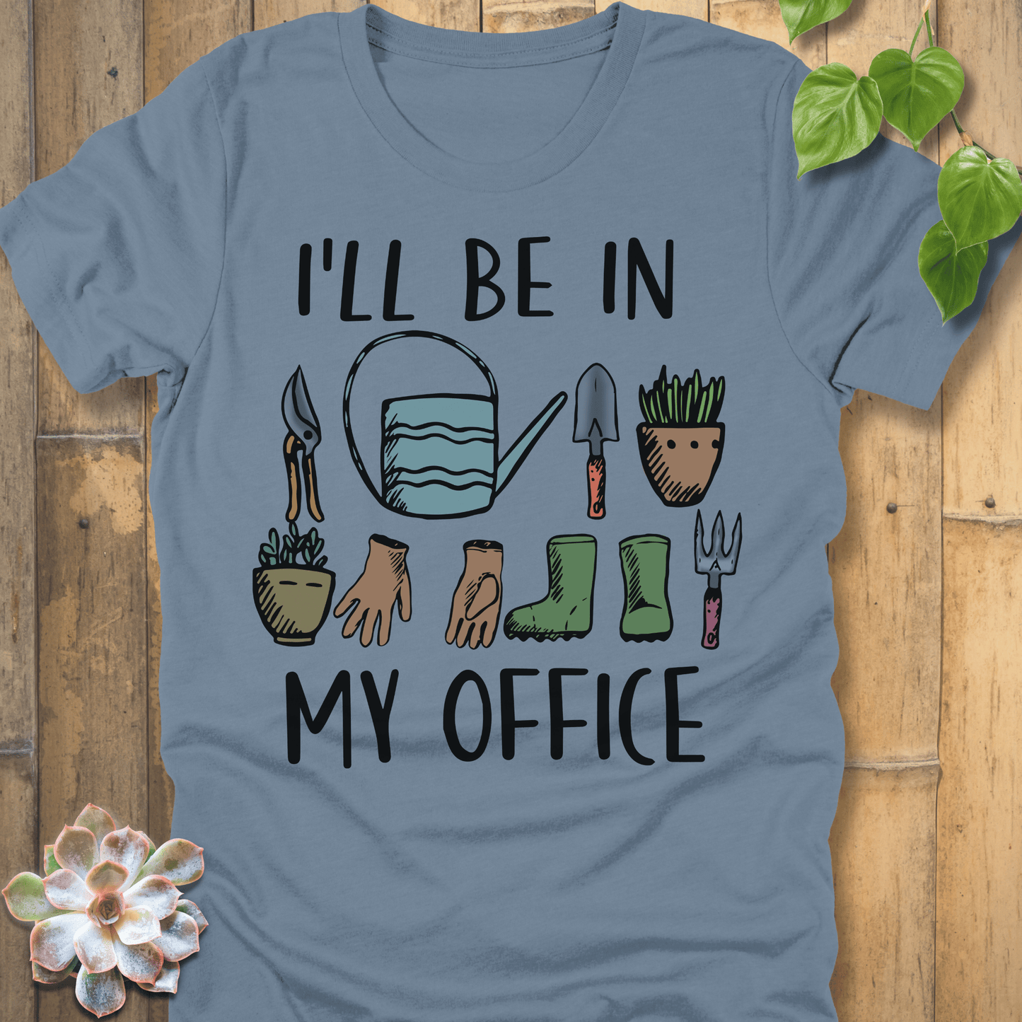 Steel Blue / S My Office T-Shirt T-Shirt