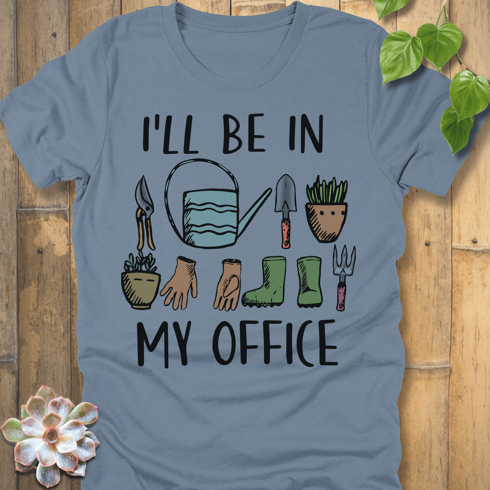 Steel Blue / S My Office T-Shirt T-Shirt