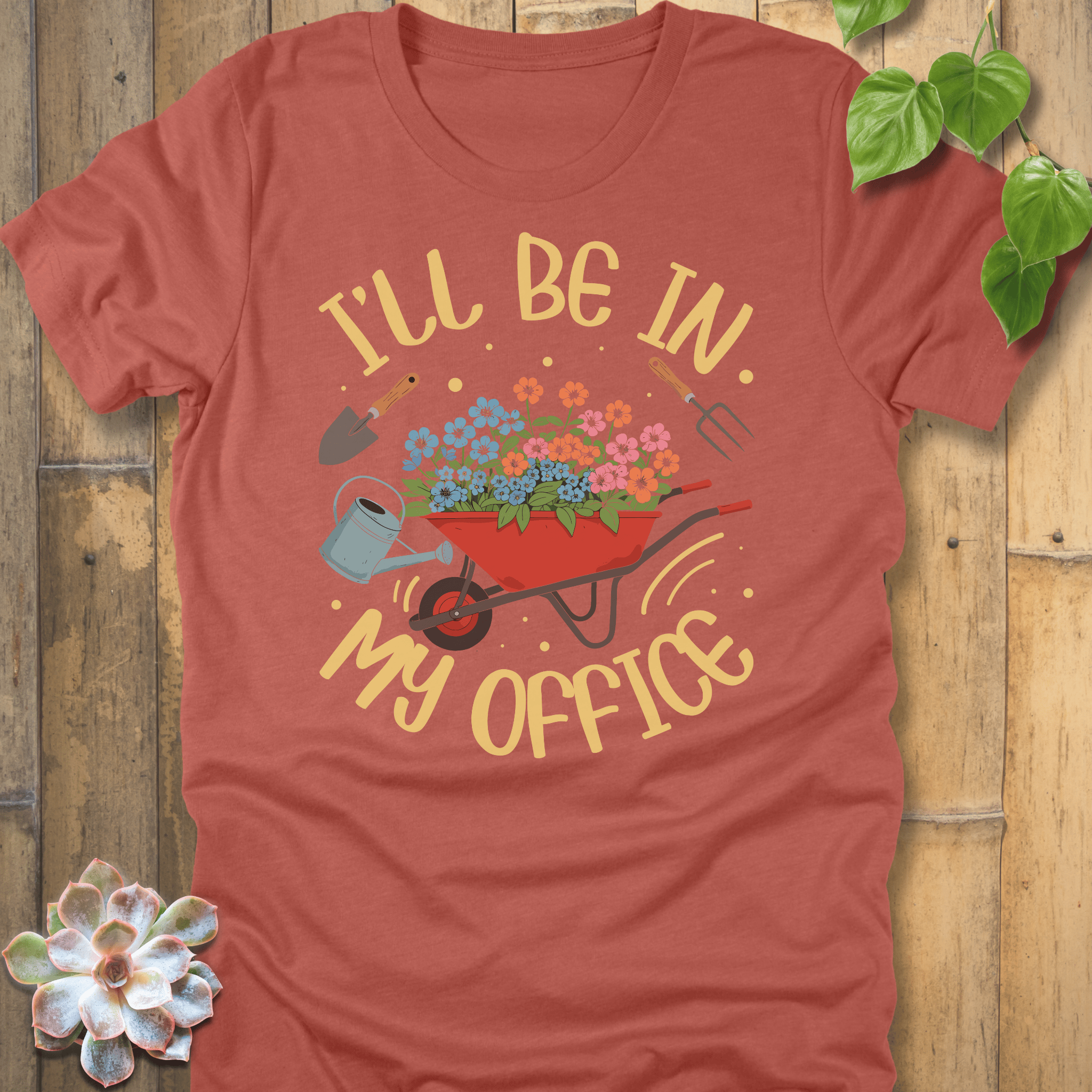 Heather Clay / S My Office - Wheelbarrow T-Shirt T-Shirt