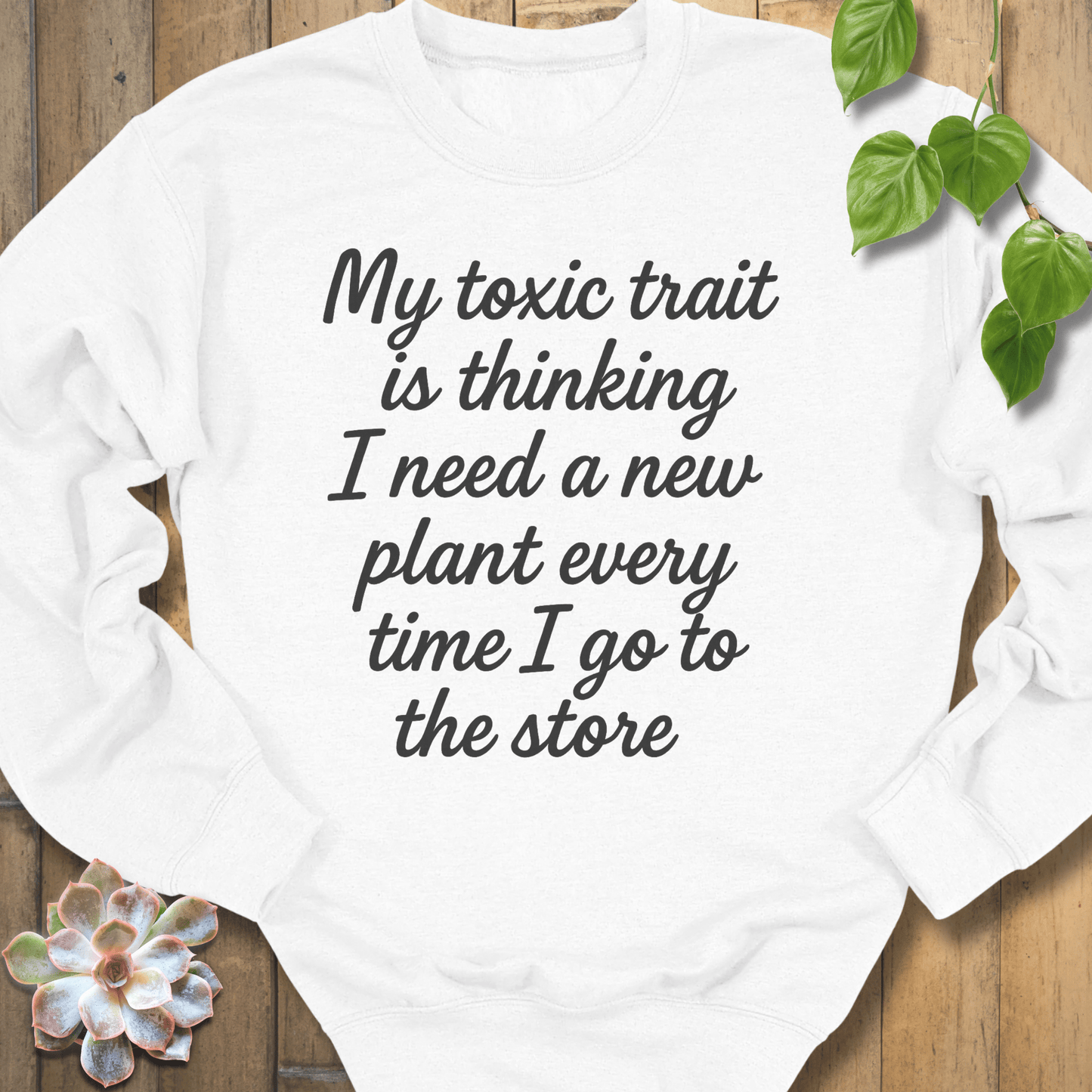White / S My Toxic Trait Sweatshirt Sweatshirt